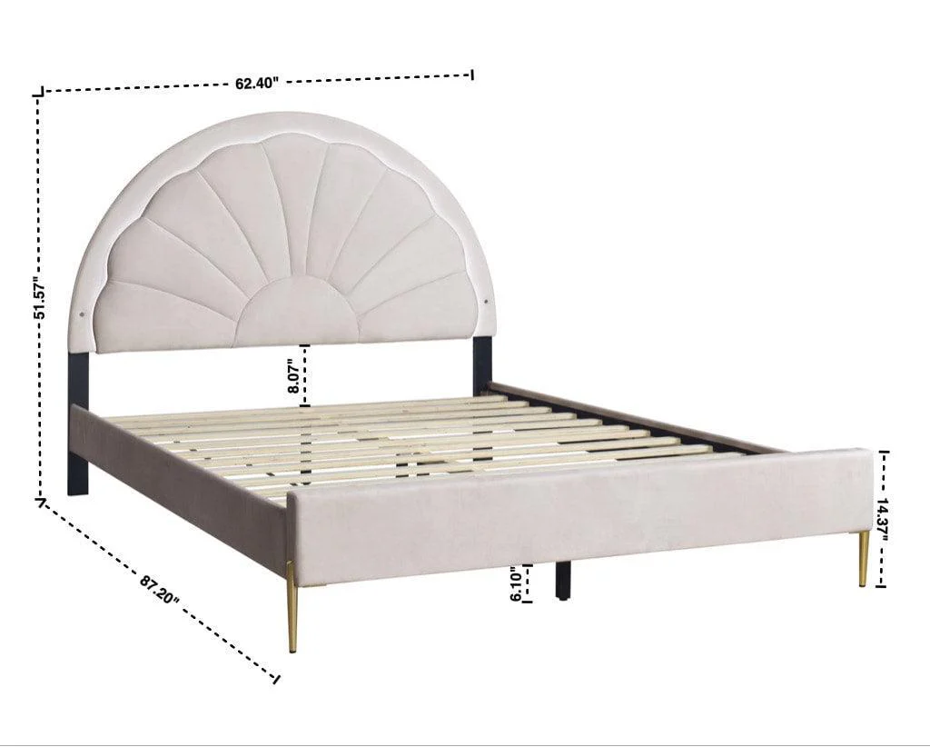 Flora Pink LED Platform Full Bed - Image 2