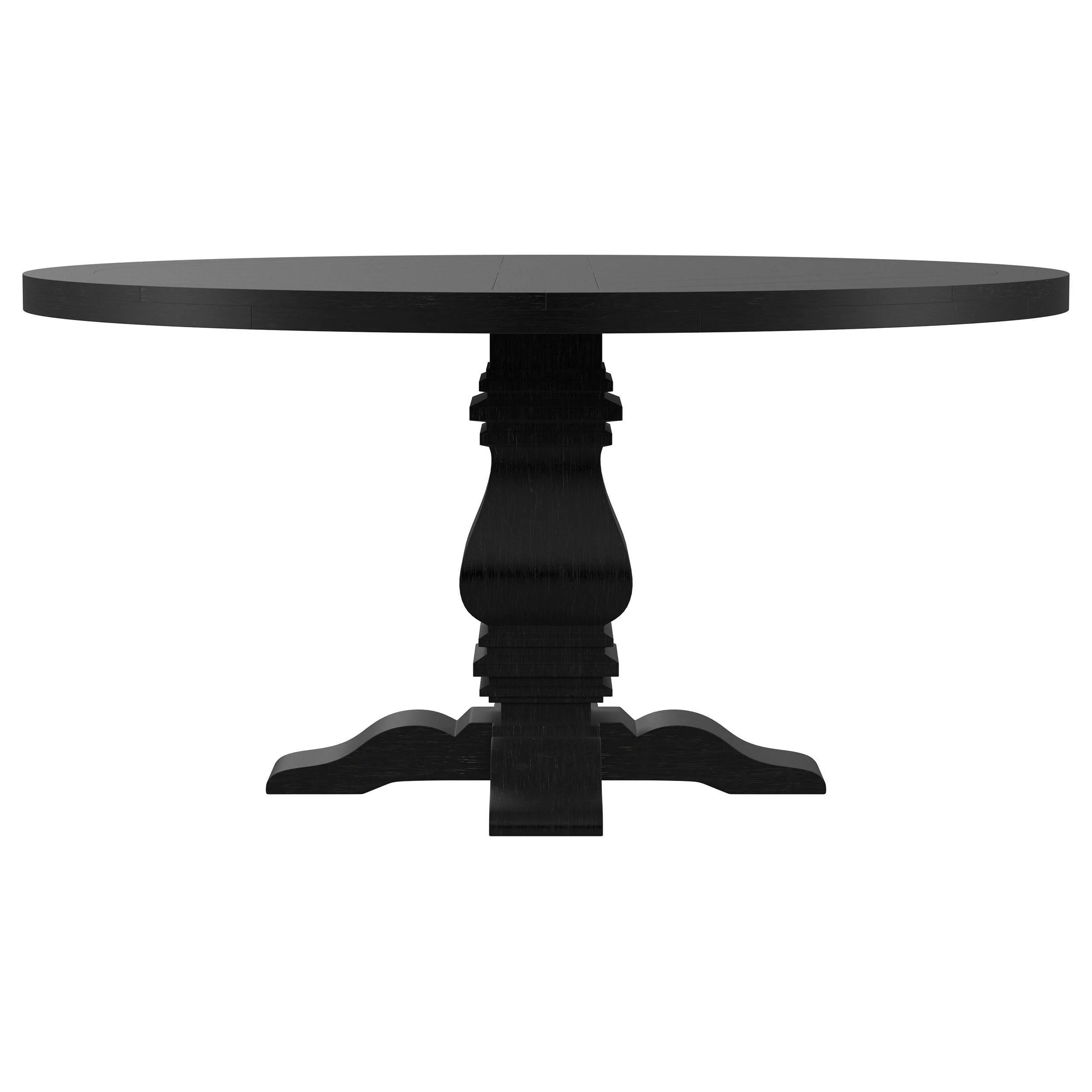 Florence Round 60 inch Pedestal Base Dining Table Black - Image 3