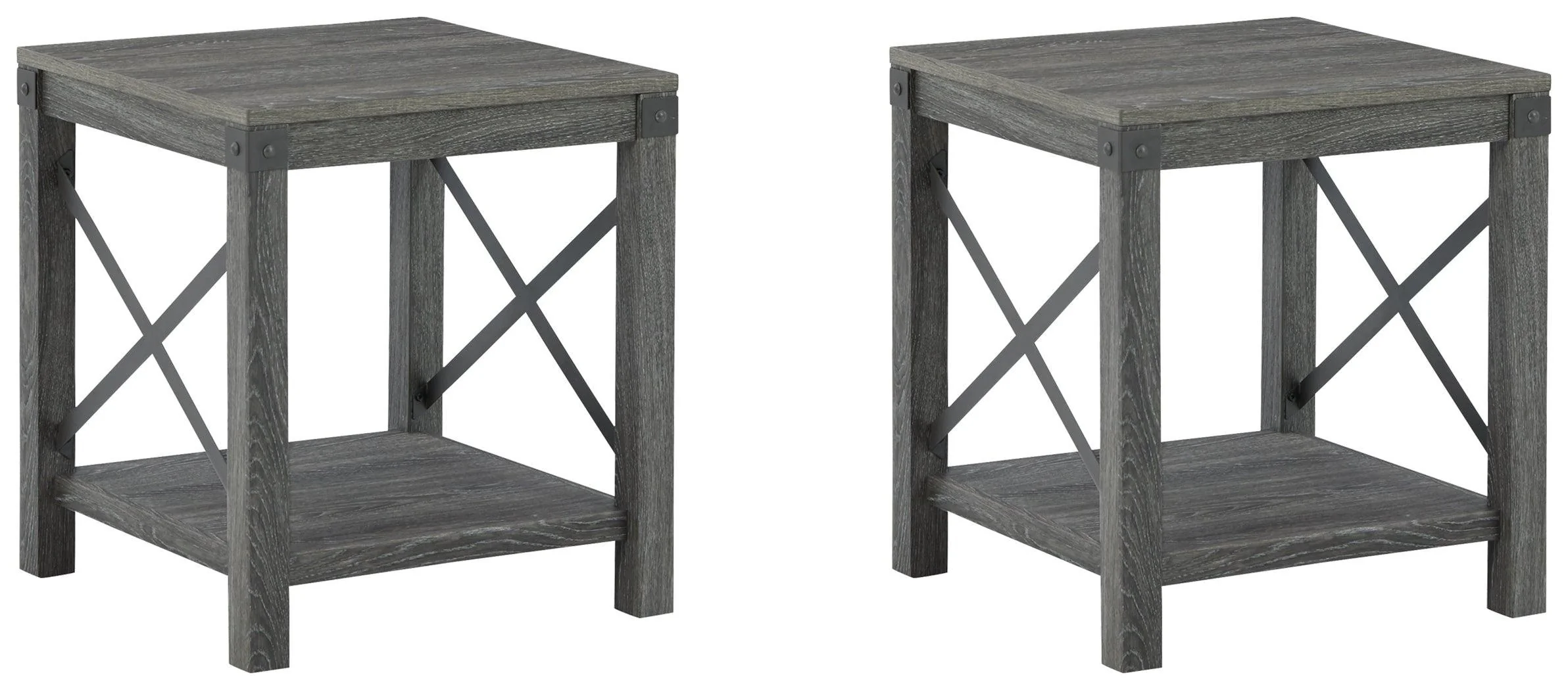 Freedan Grayish Brown 2 End Tables - Image 2