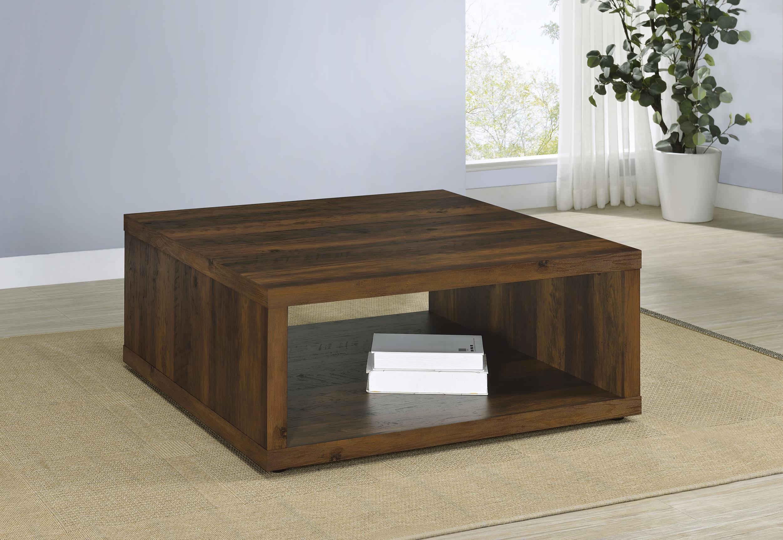Frisco Square Wood Coffee Table Dark Pine - Image 2