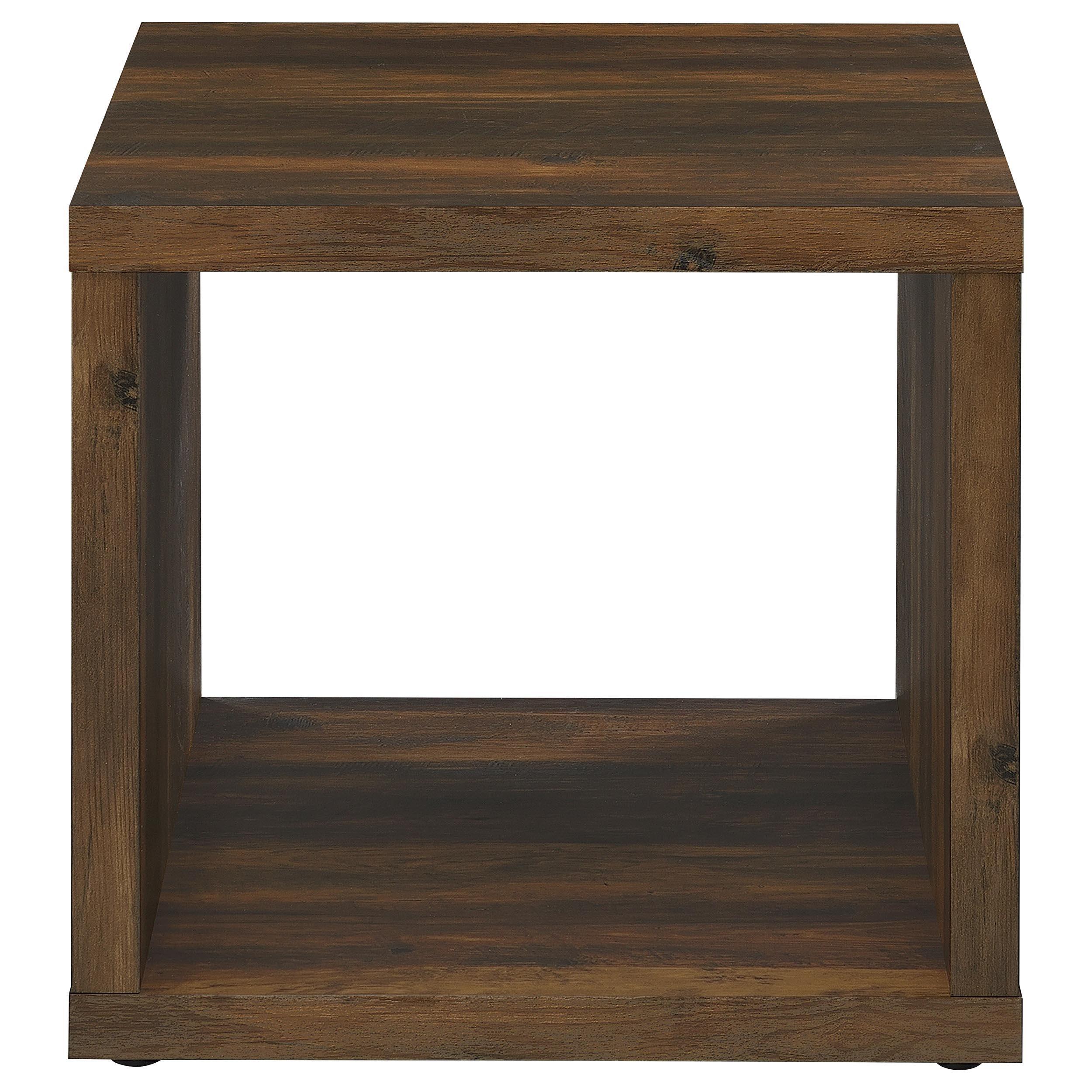 Frisco Square Wood Side End Table Dark Pine - Image 3