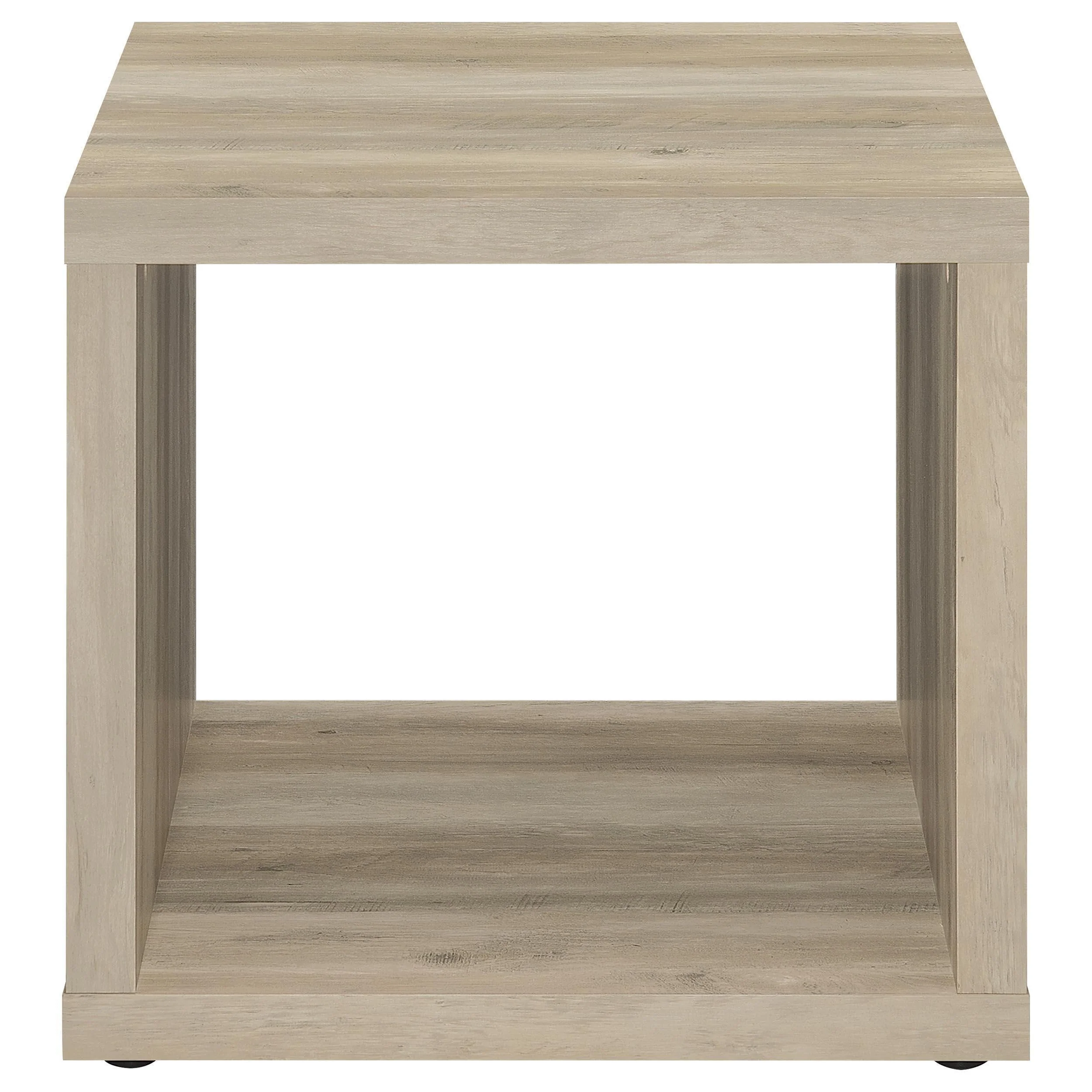 Frisco Square Wood Side End Table Distressed Pine - Image 3