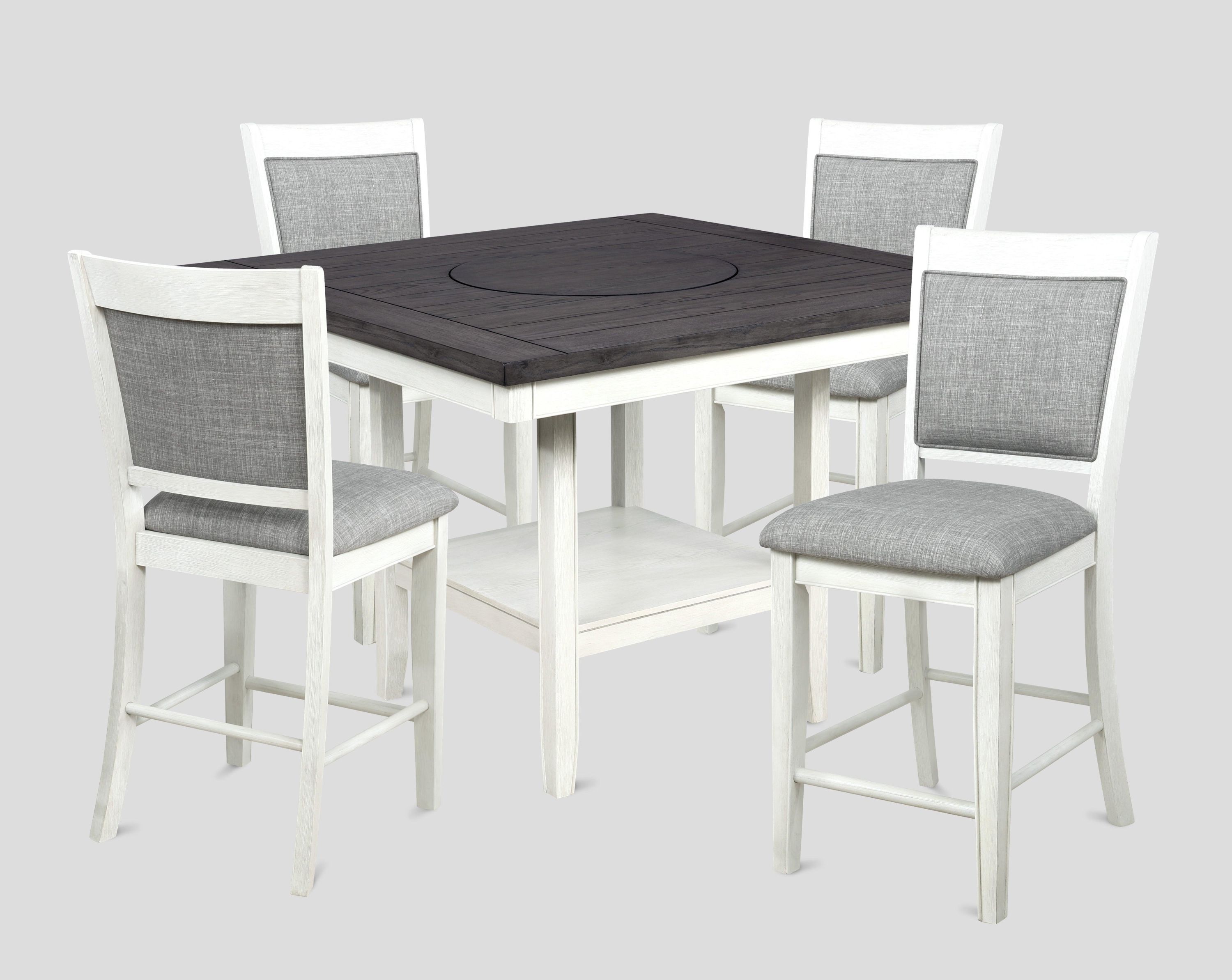 Fulton Chalk White Square Counter Height Set - Image 2