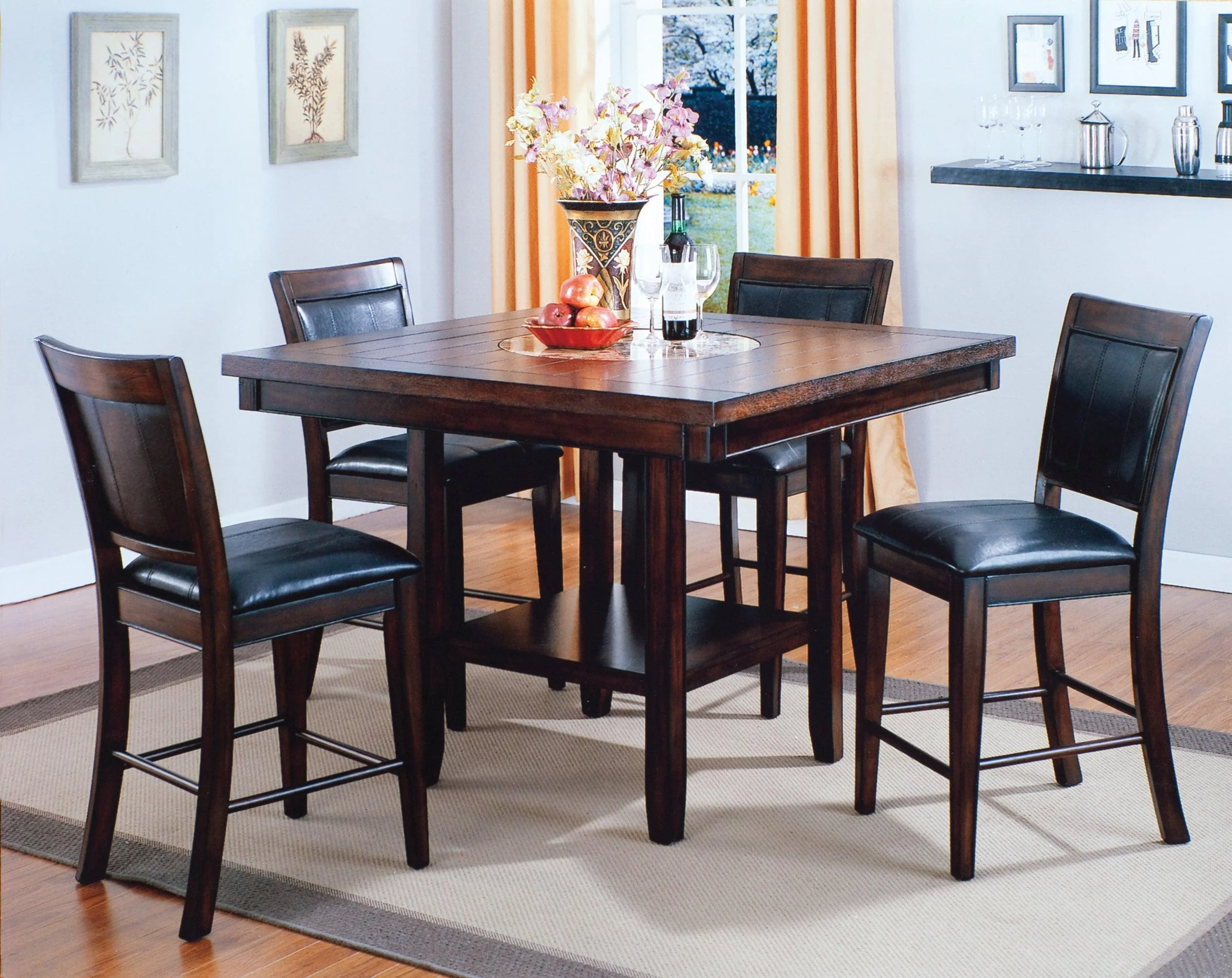 Fulton Espresso Square Counter Height Set - Image 2