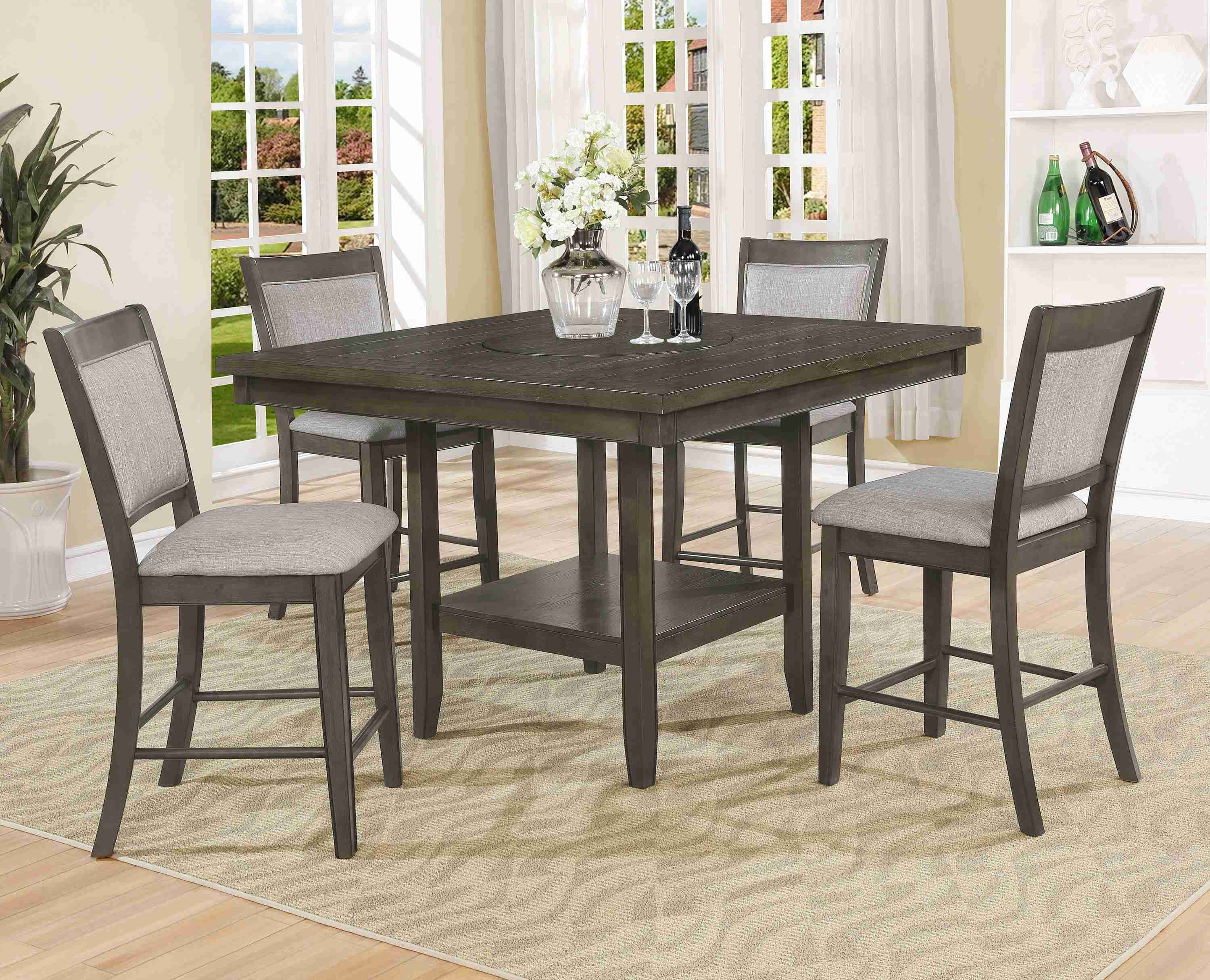 Fulton Gray Square Counter Height Set - Image 2