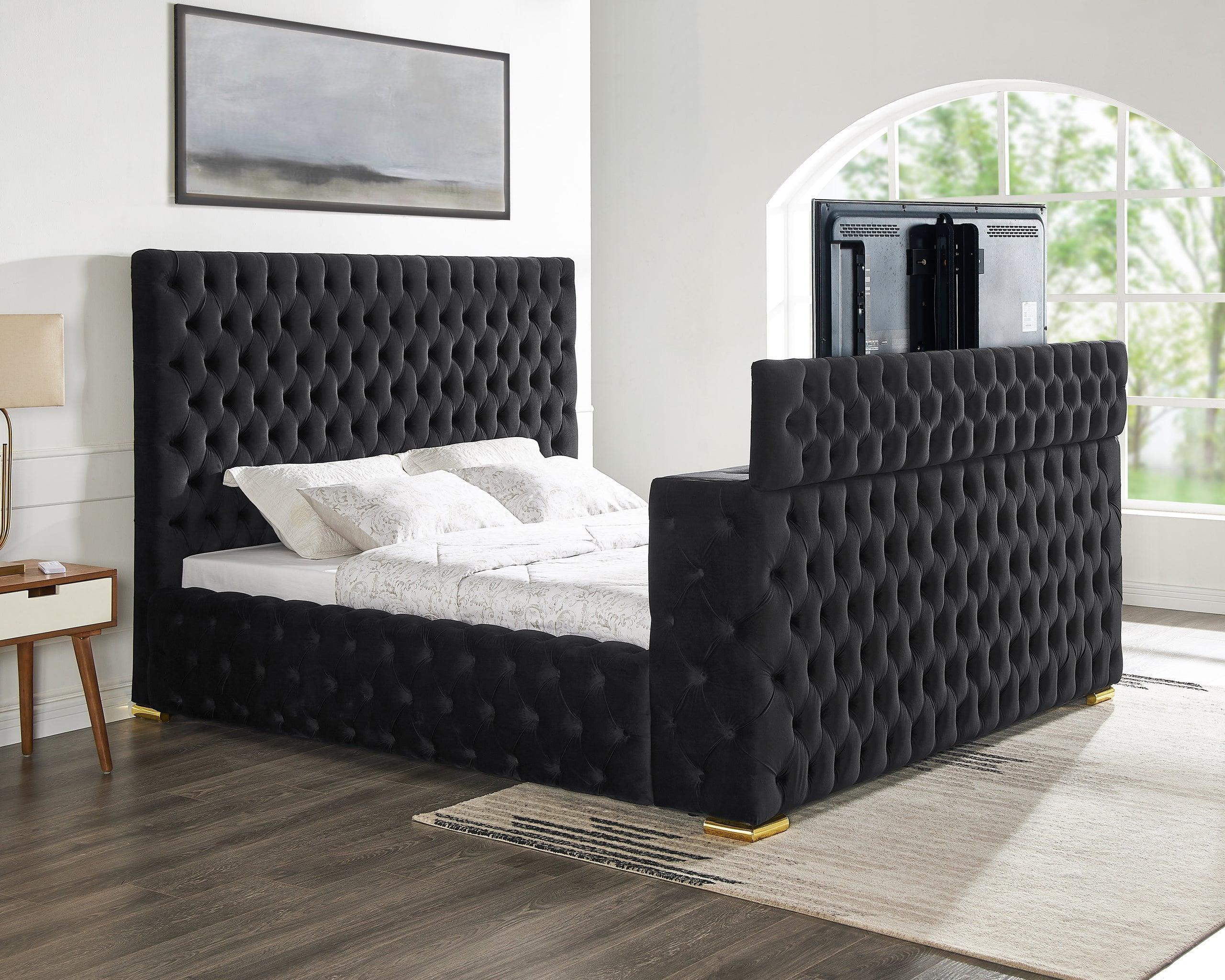 Future Black Platform King Bed - Image 3