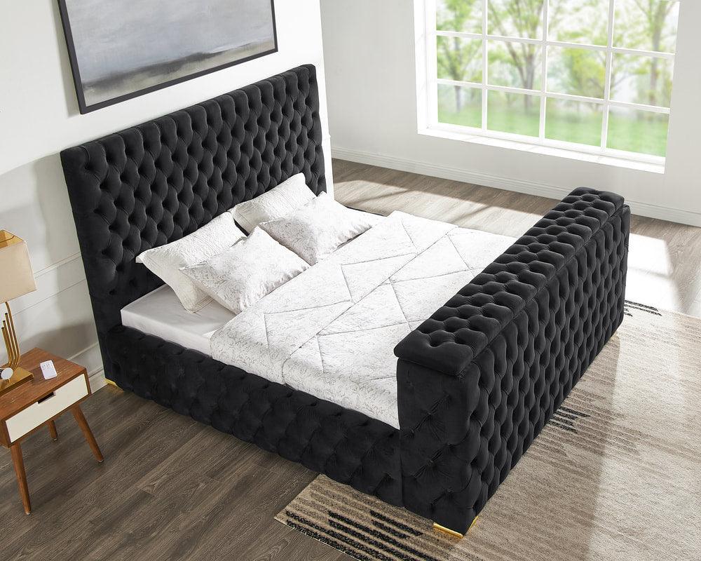 Future Black Platform Queen Bed - Image 1