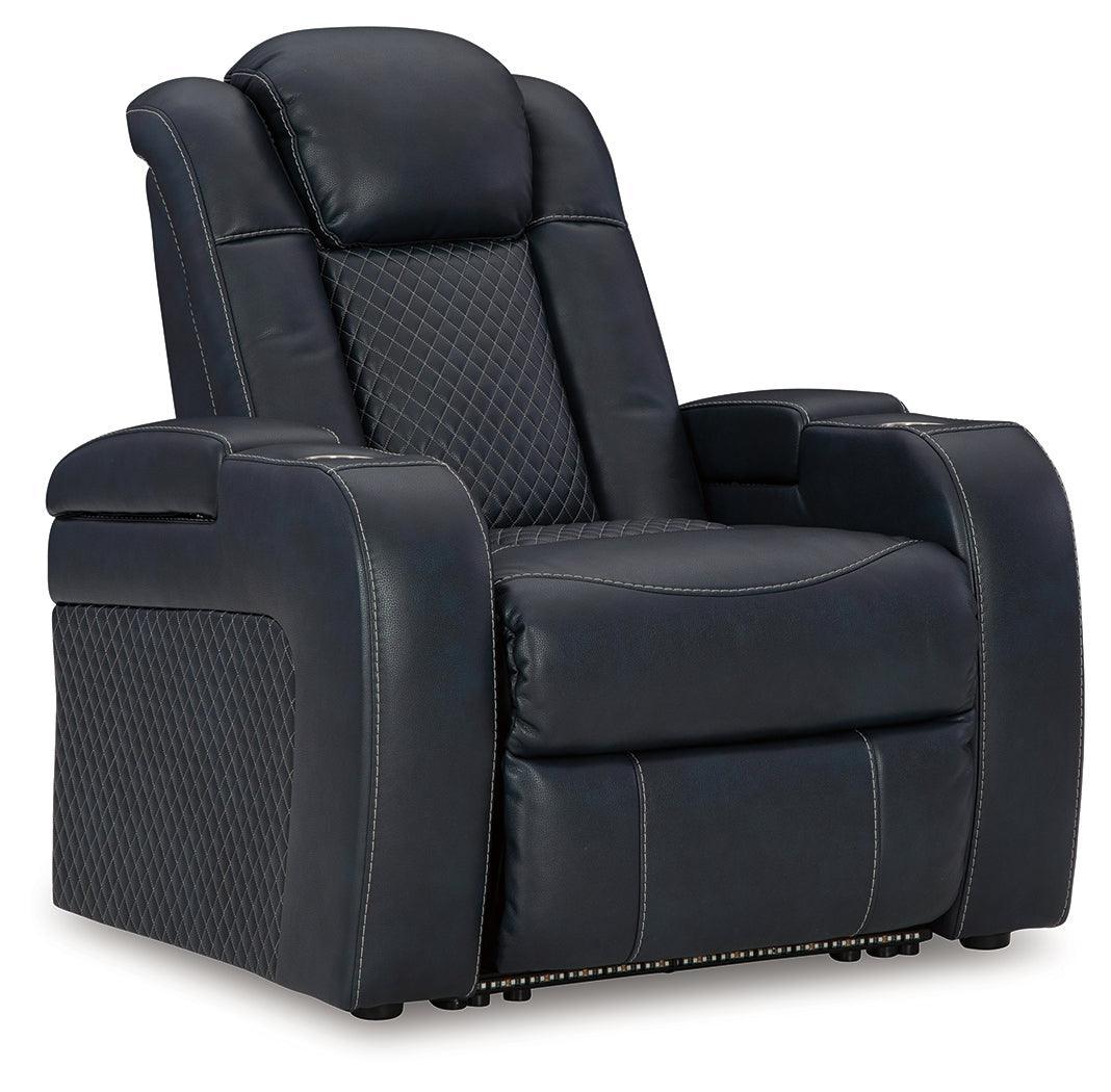 Fyne-dyme Sapphire Faux Leather Power Recliner - Image 2
