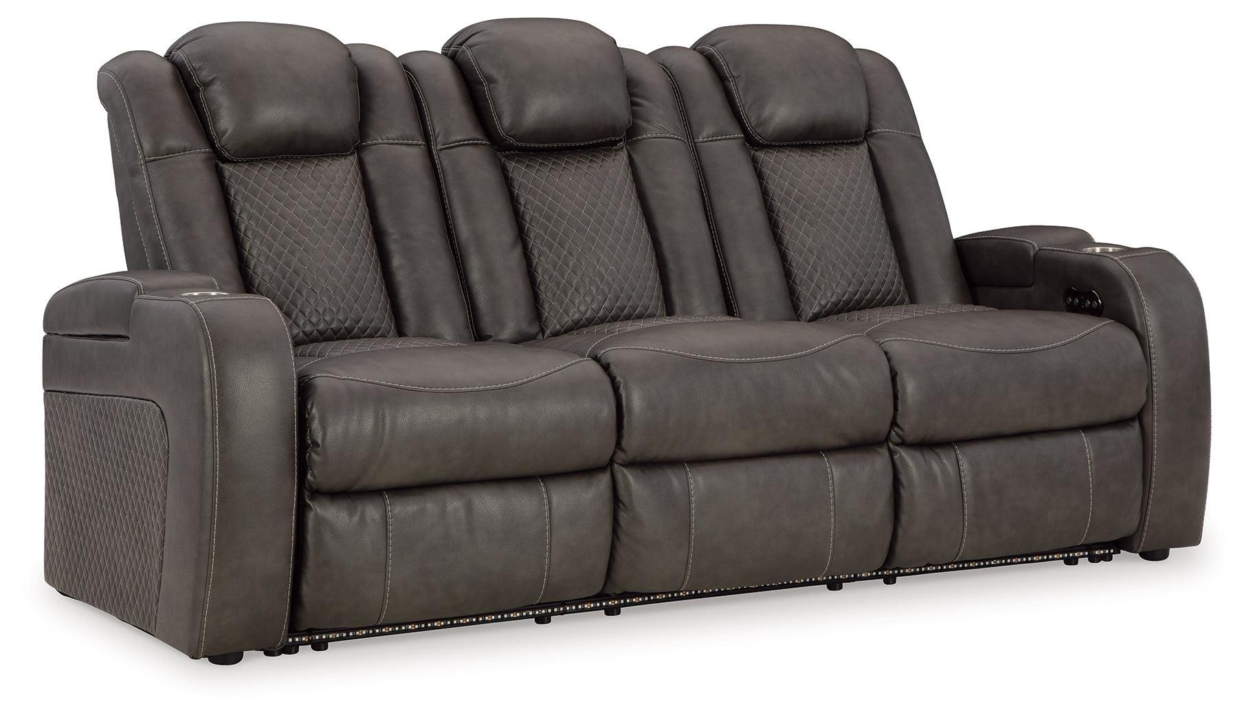 Fyne-dyme Shadow Faux Leather Power Reclining Sofa - Image 2