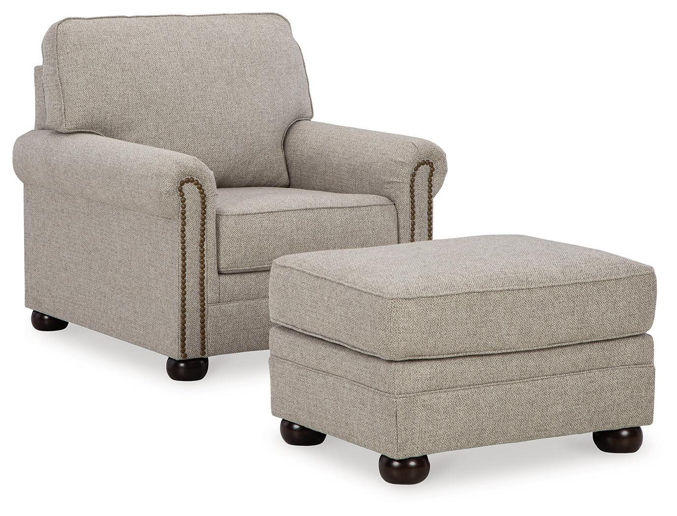 Gaelon Dune Chair And Ottoman - Image 2