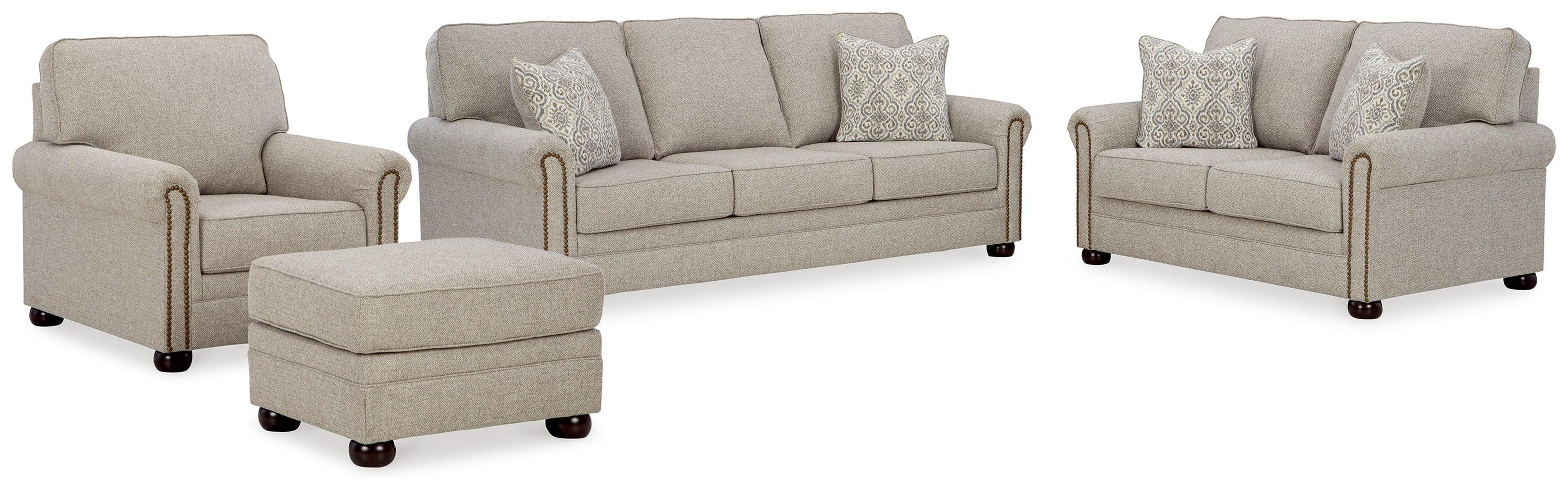 Gaelon Dune Sofa Loveseat Chair And Ottoman - Image 2