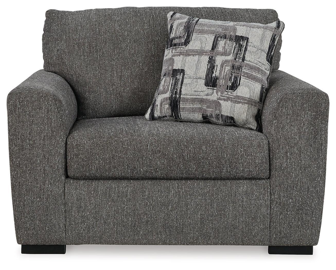 Gardiner Pewter Chair And Ottoman - Image 3