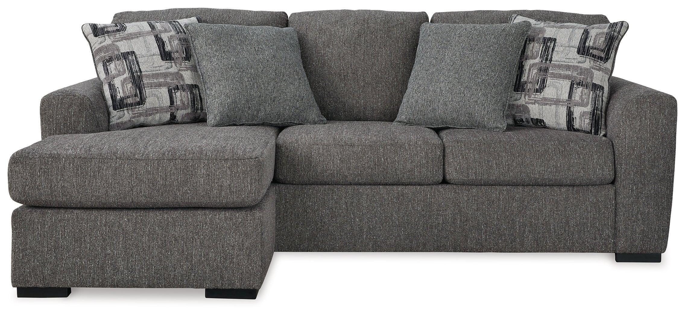Gardiner Pewter Sofa Chaise With Ottoman - Image 3