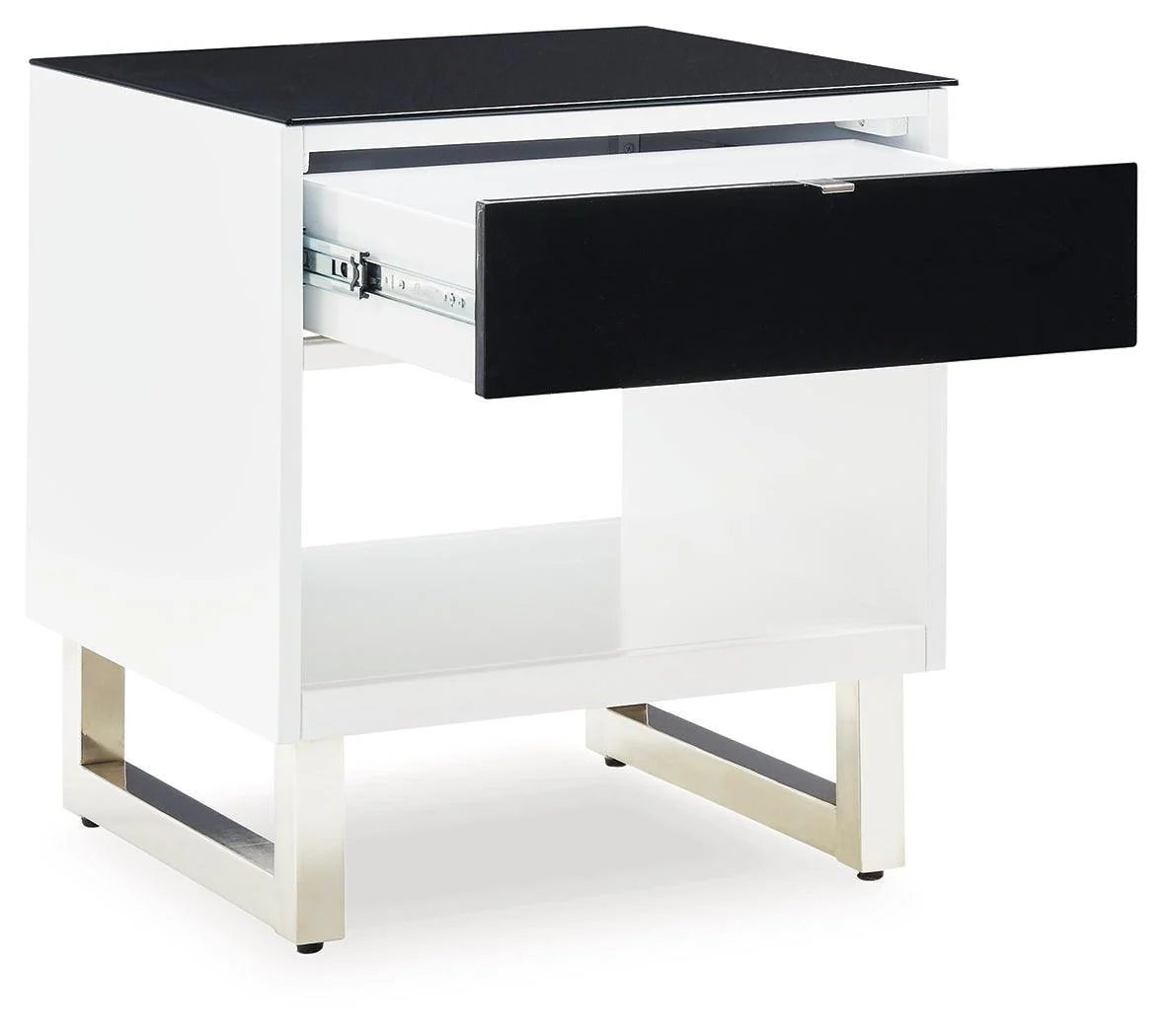 Gardoni White Black End Table - Image 3