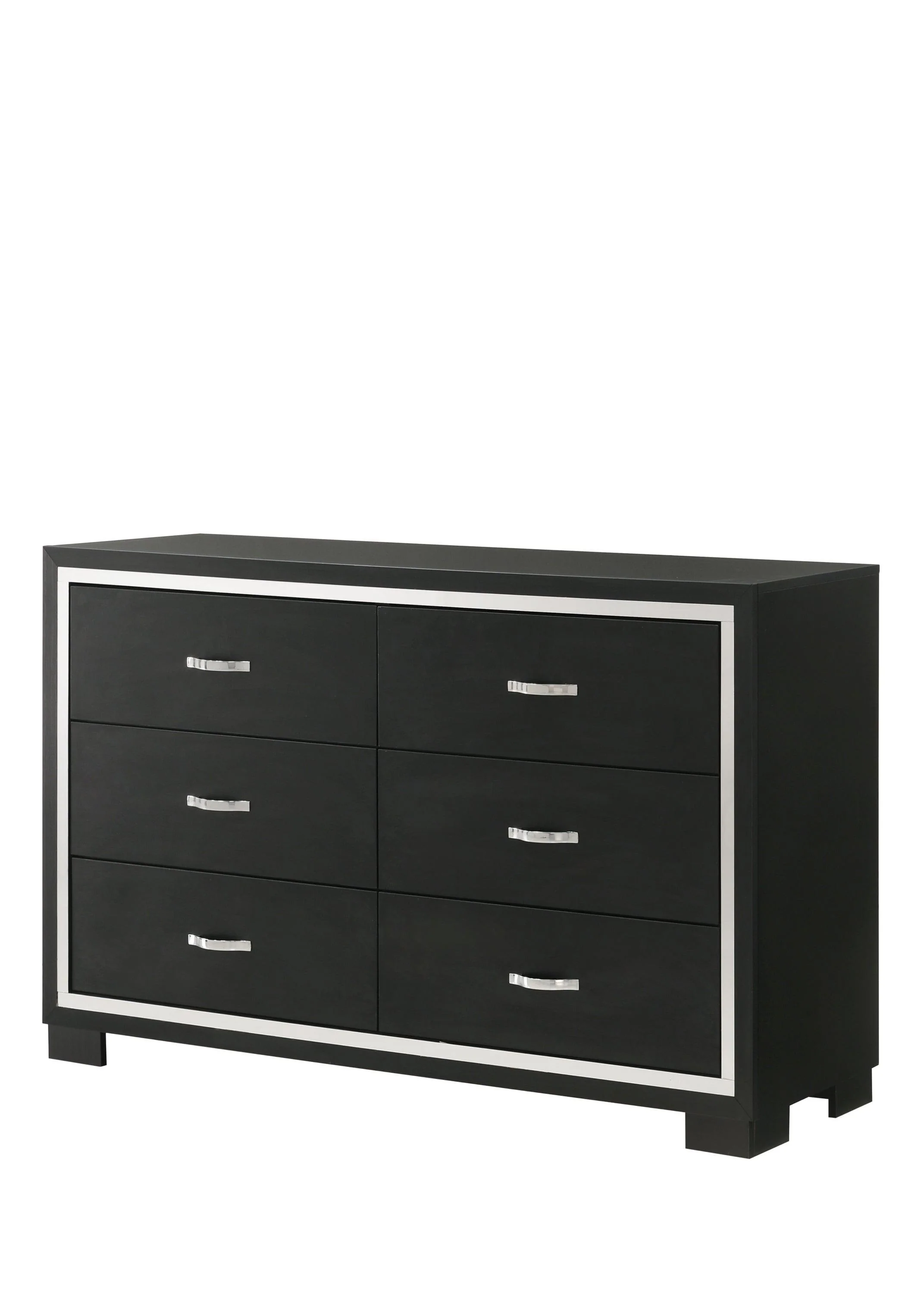 Gennro Black 6 Drawers Dresser - Image 2
