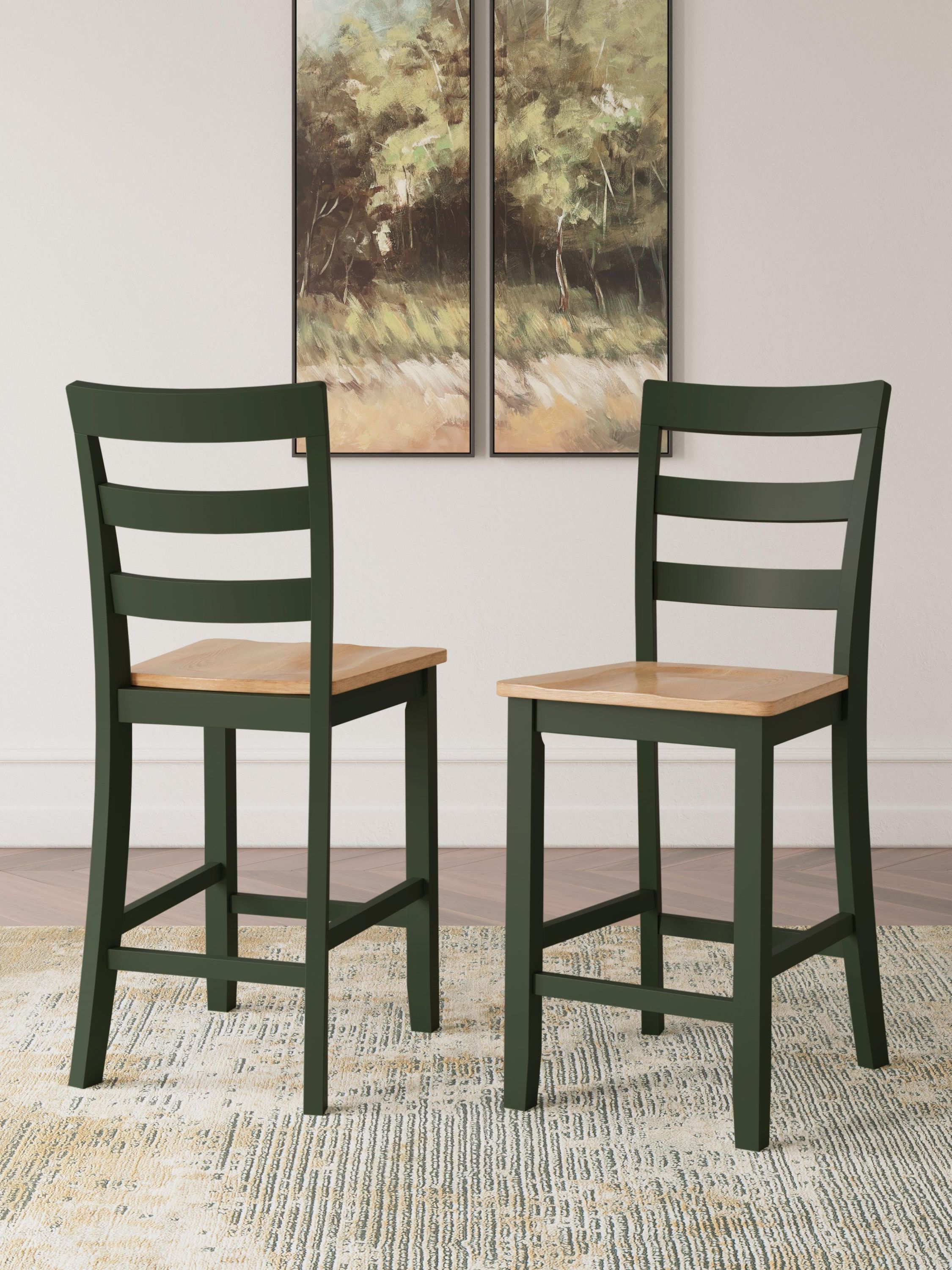 Gesthaven Natural Green Counter Height Barstool - Image 3