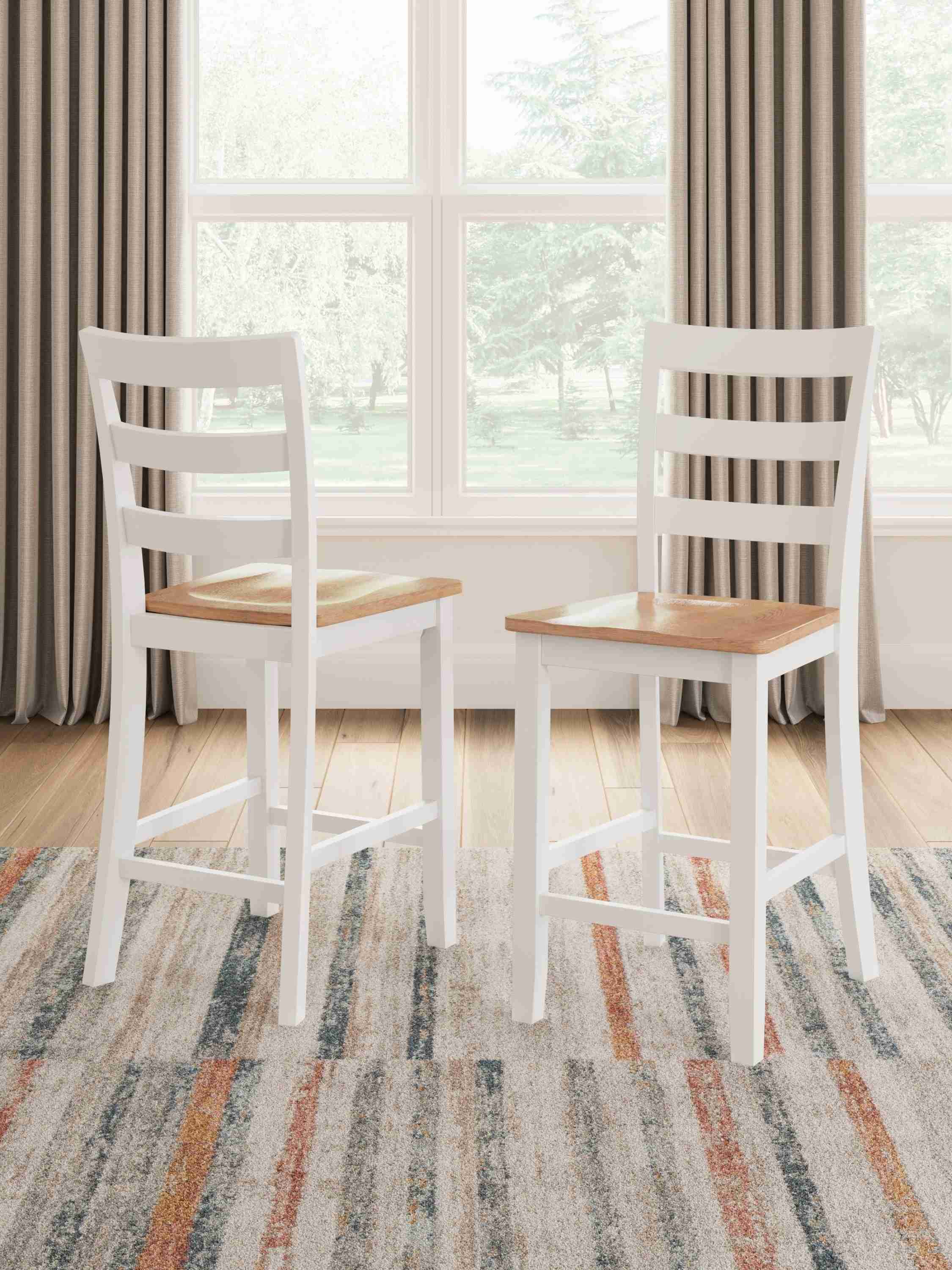 Gesthaven Natural White Counter Height Barstool - Image 3