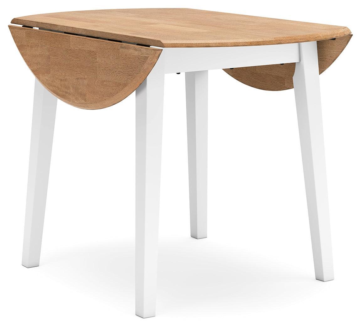 Gesthaven Natural White Dining Drop Leaf Table - Image 3