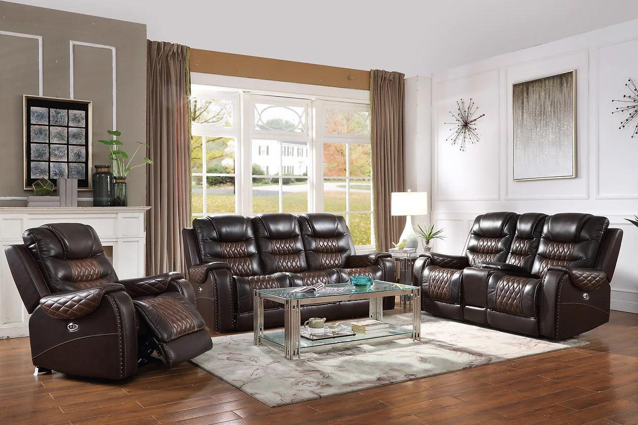 Glendale Dark Brown 3-Piece Power Reclining Set - Image 1