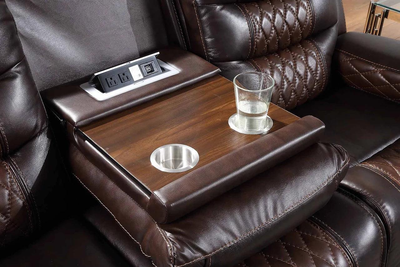 Glendale Dark Brown 3-Piece Power Reclining Set - Image 3