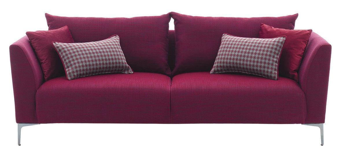 Gravity Exen Burgundy 3-Seater Sofa - Image 1