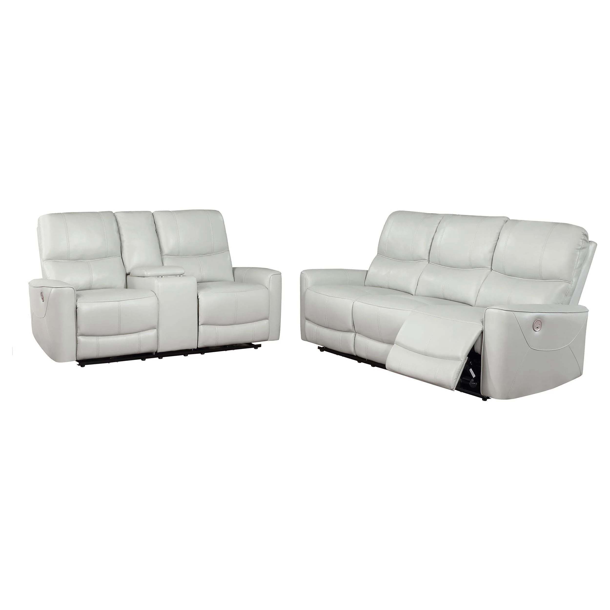 Greenfield 2-Piece Power Reclining Sofa Set Ivory - Image 3