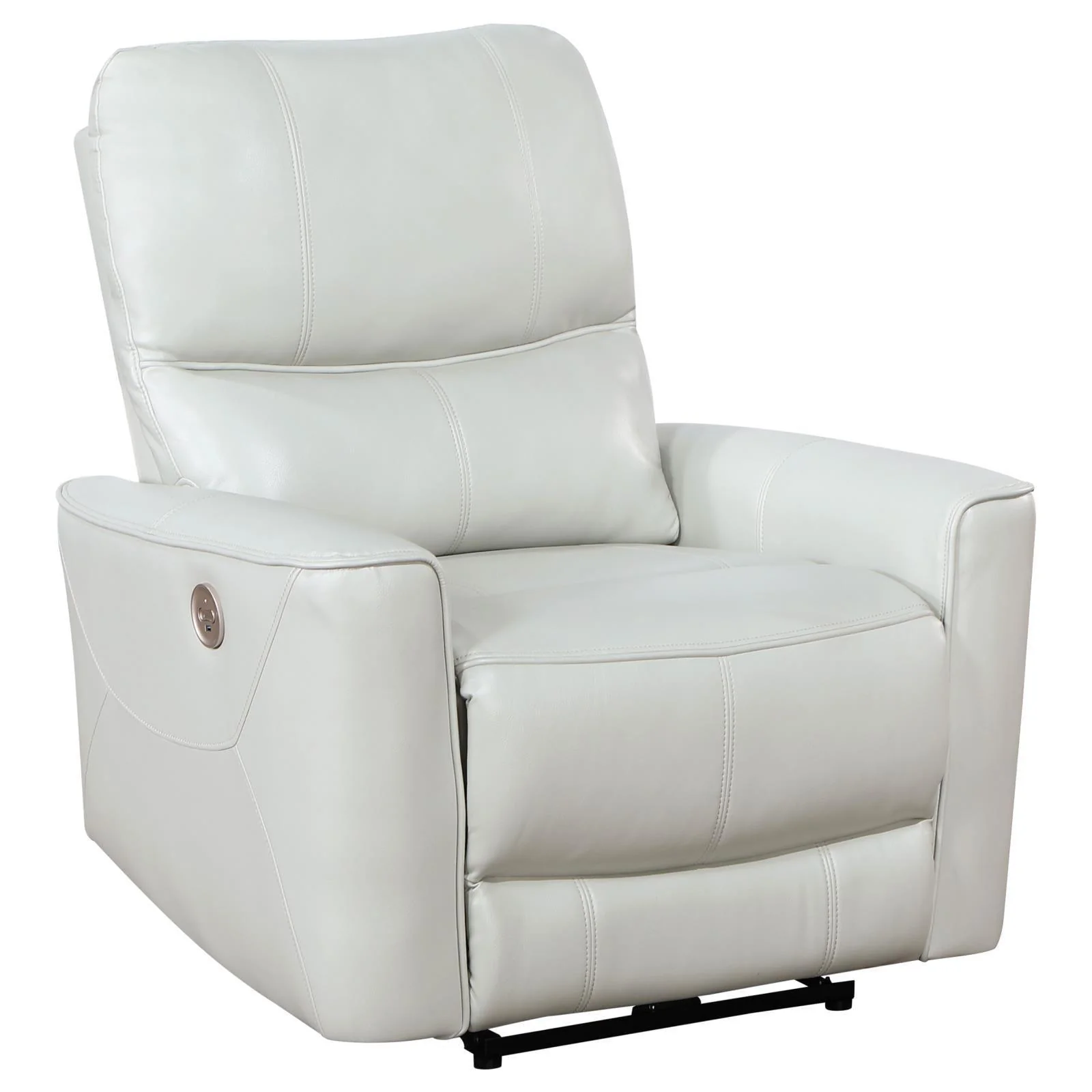 Greenfield Upholstered Power Recliner Chair Ivory - Image 2