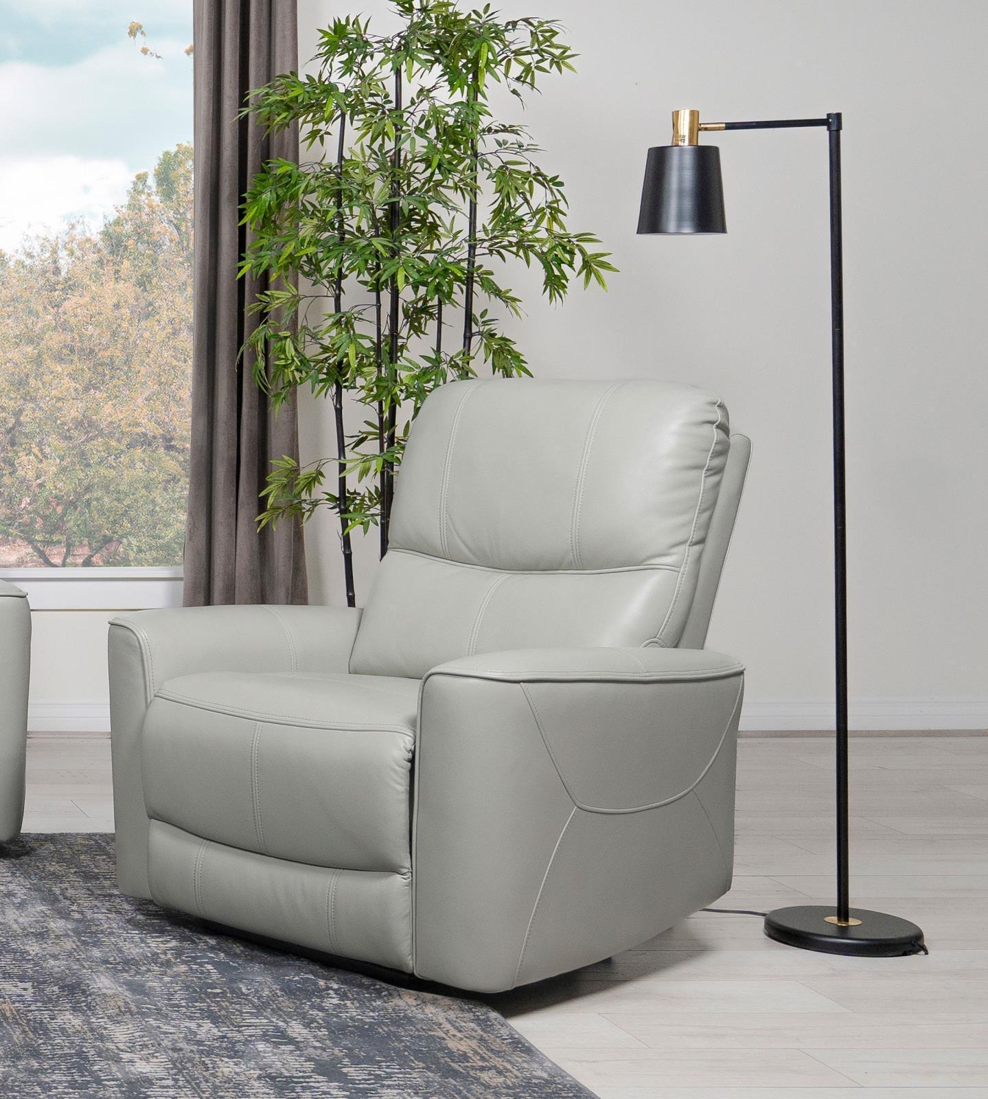 Greenfield Upholstered Power Recliner Chair Ivory - Image 1