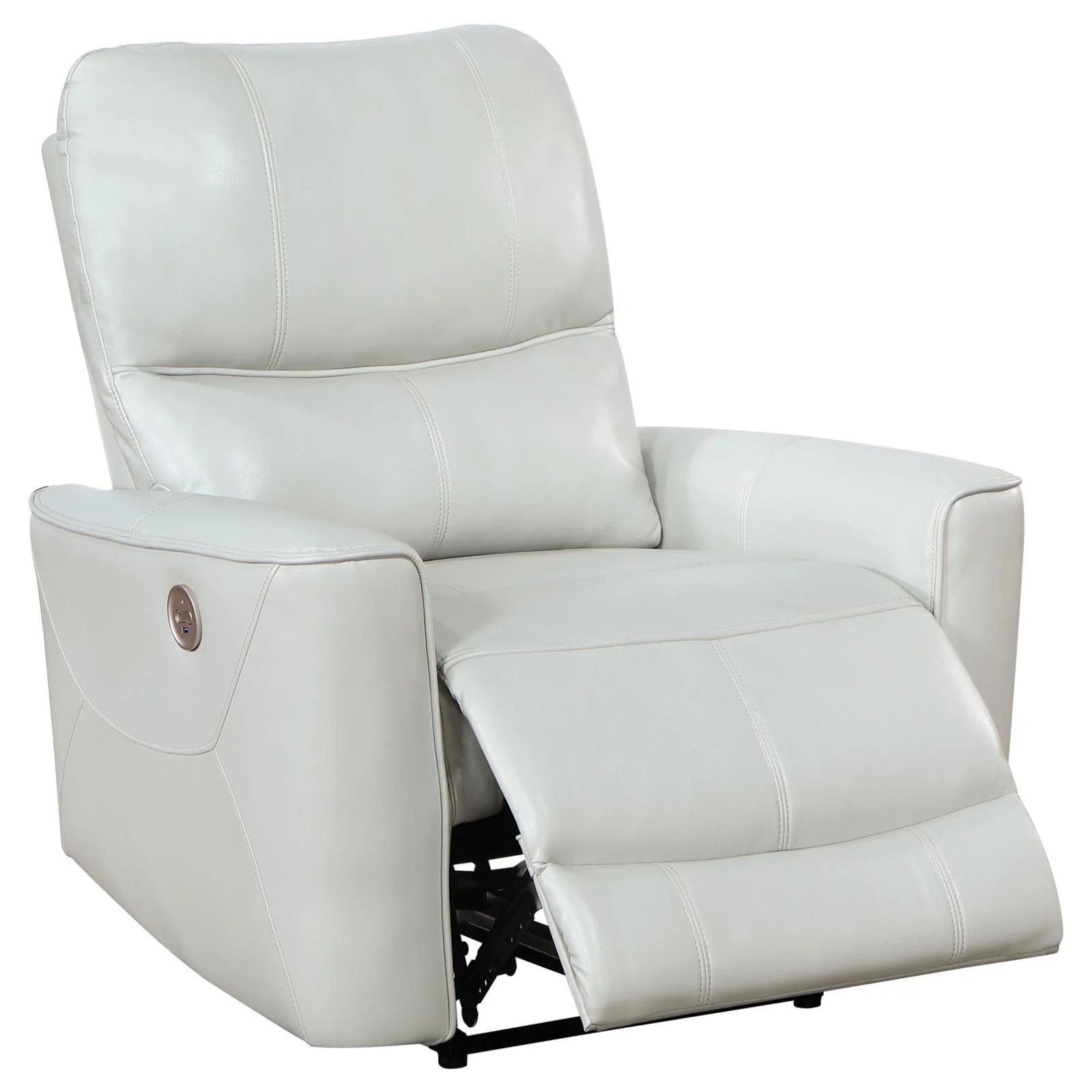 Greenfield Upholstered Power Recliner Chair Ivory - Image 3