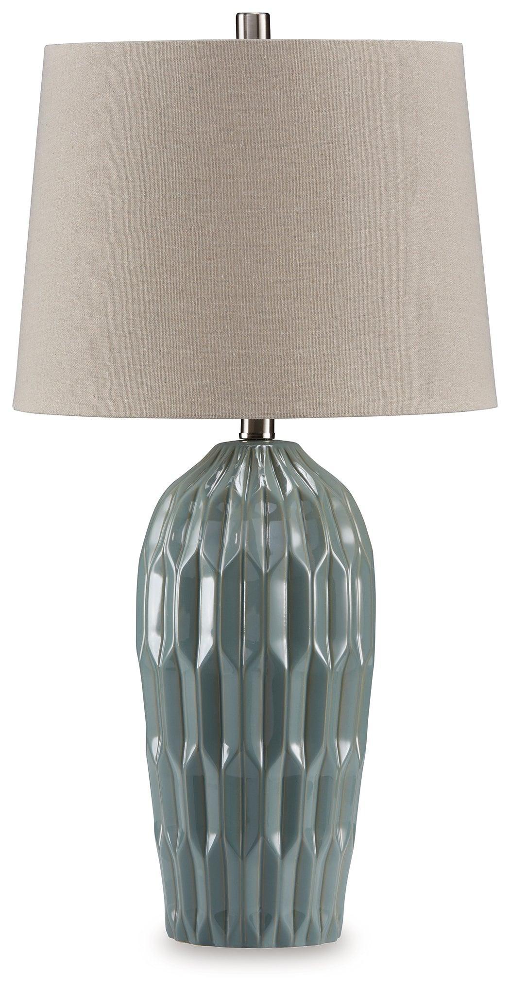 Hadbury Pale Blue Teal Table Lamp (Set of 2) - Image 3