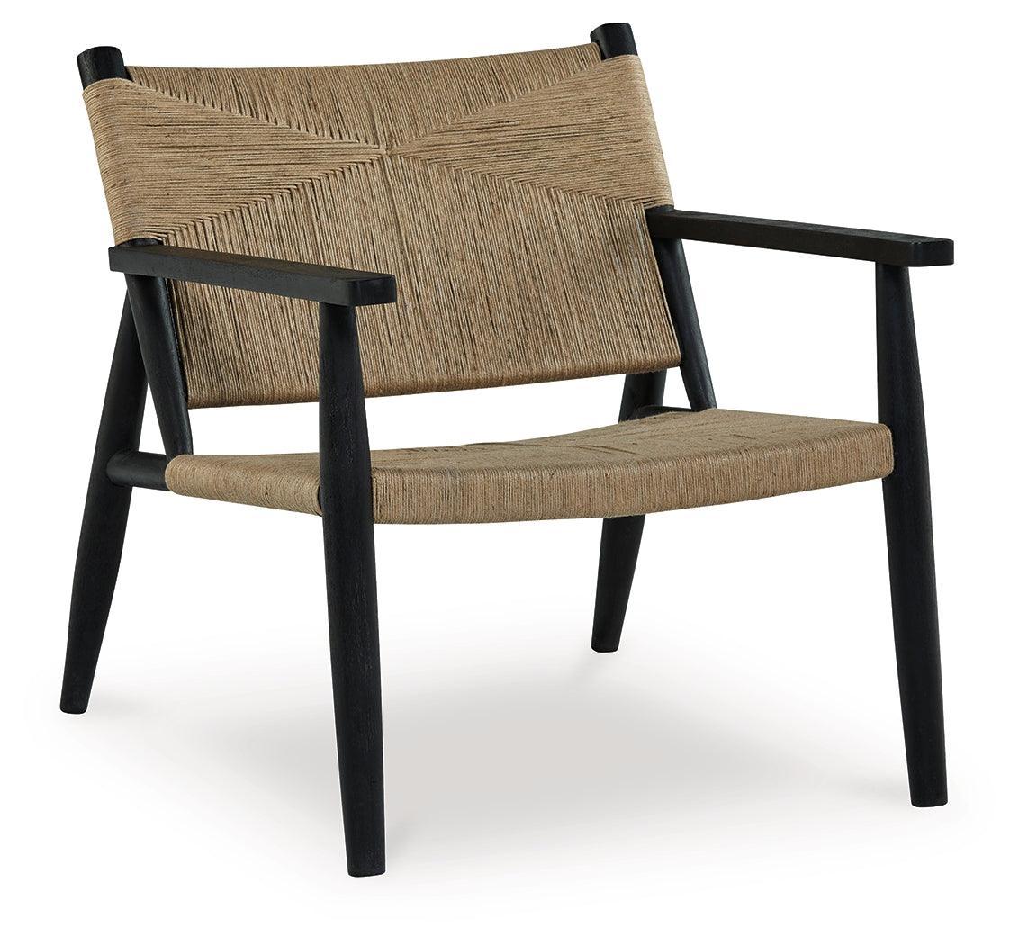 Halfmore Black Natural Accent Chair - Image 2