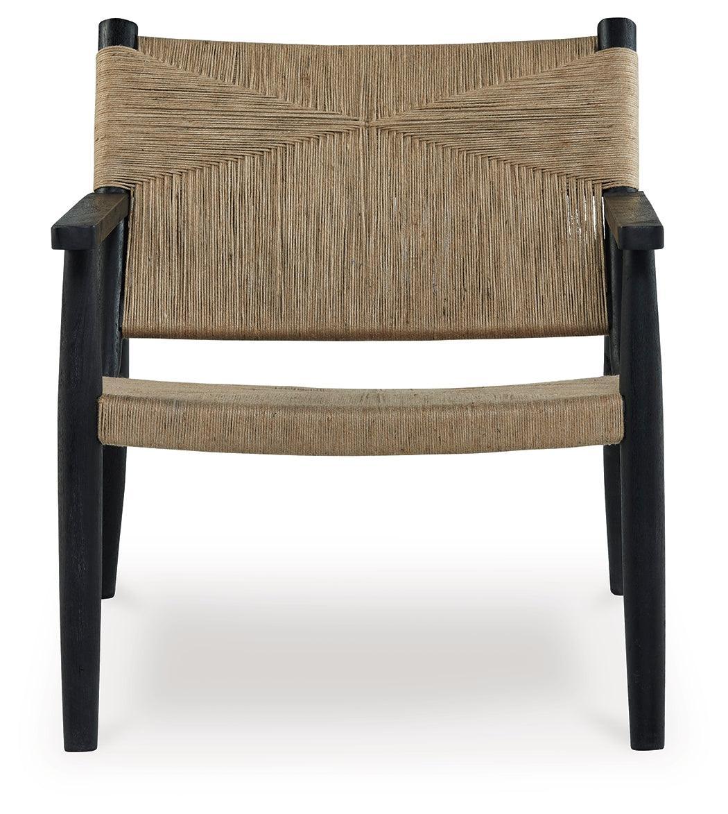 Halfmore Black Natural Accent Chair - Image 3