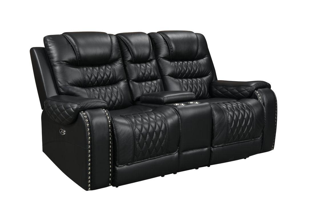 Harley Black Leather 3-Piece Power Reclining Set - Image 3