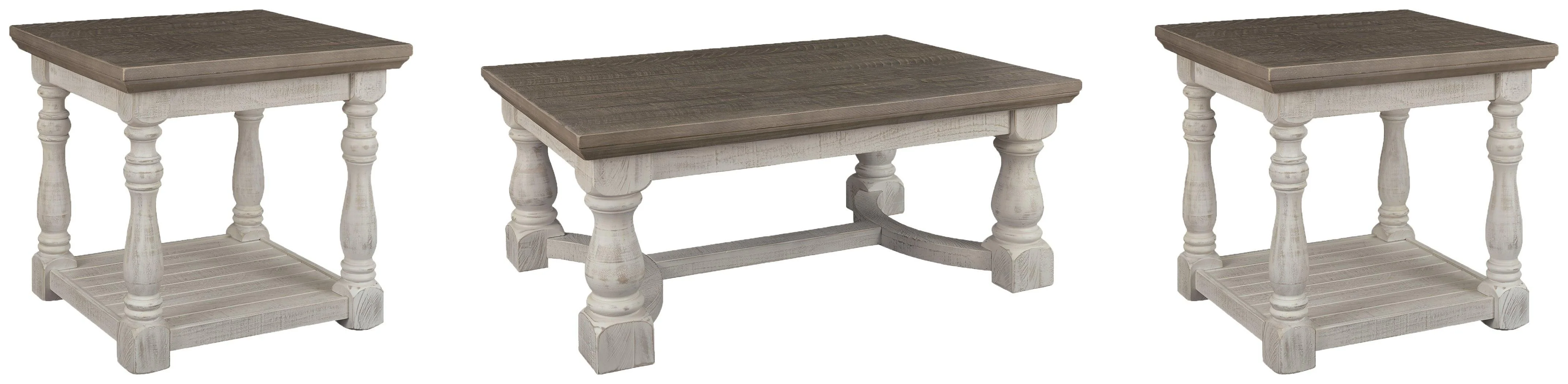 Havalance Gray White Coffee Table With 2 End Tables - Image 2