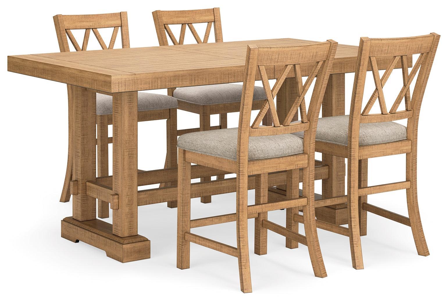 Havonplane Brown Counter Height Dining Table And 4 Barstools - Image 2