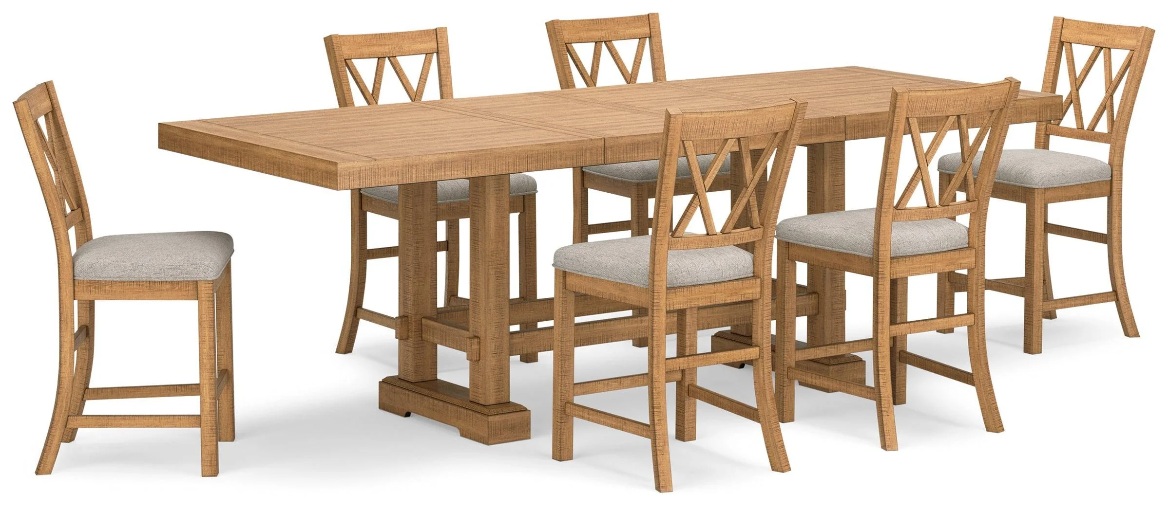 Havonplane Brown Counter Height Dining Table And 6 Barstools - Image 2