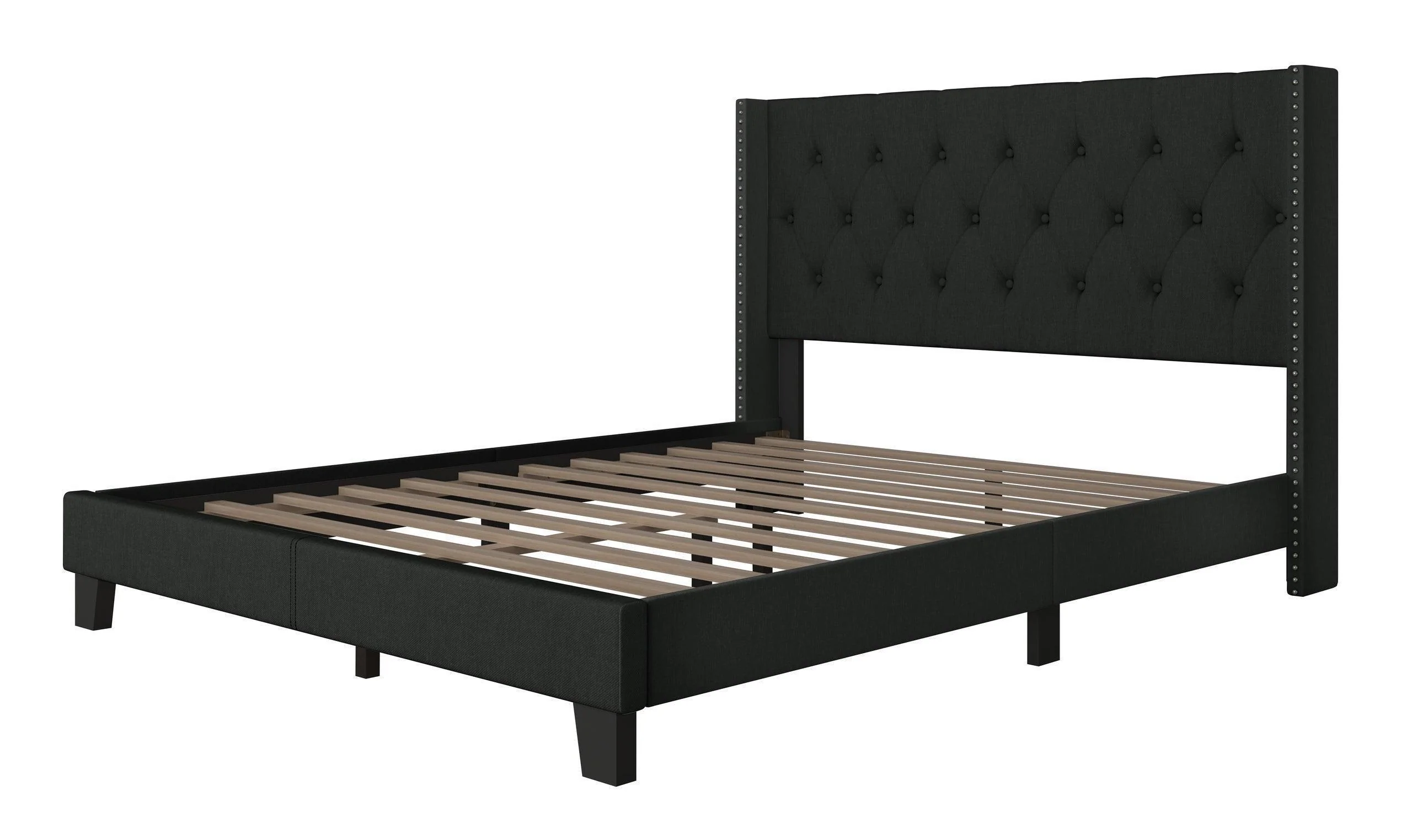 Gula Charcoal Platform Queen Bed - Image 2