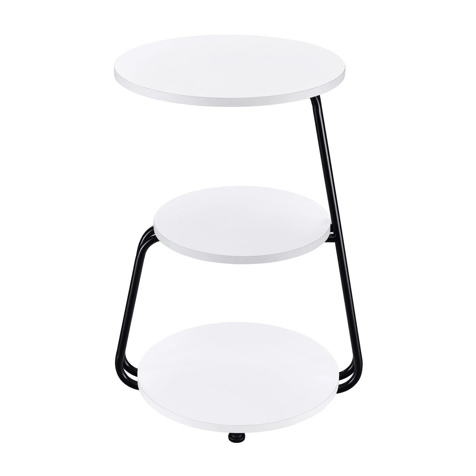 Hilly 3 tier Round Side Table White Black - Image 3