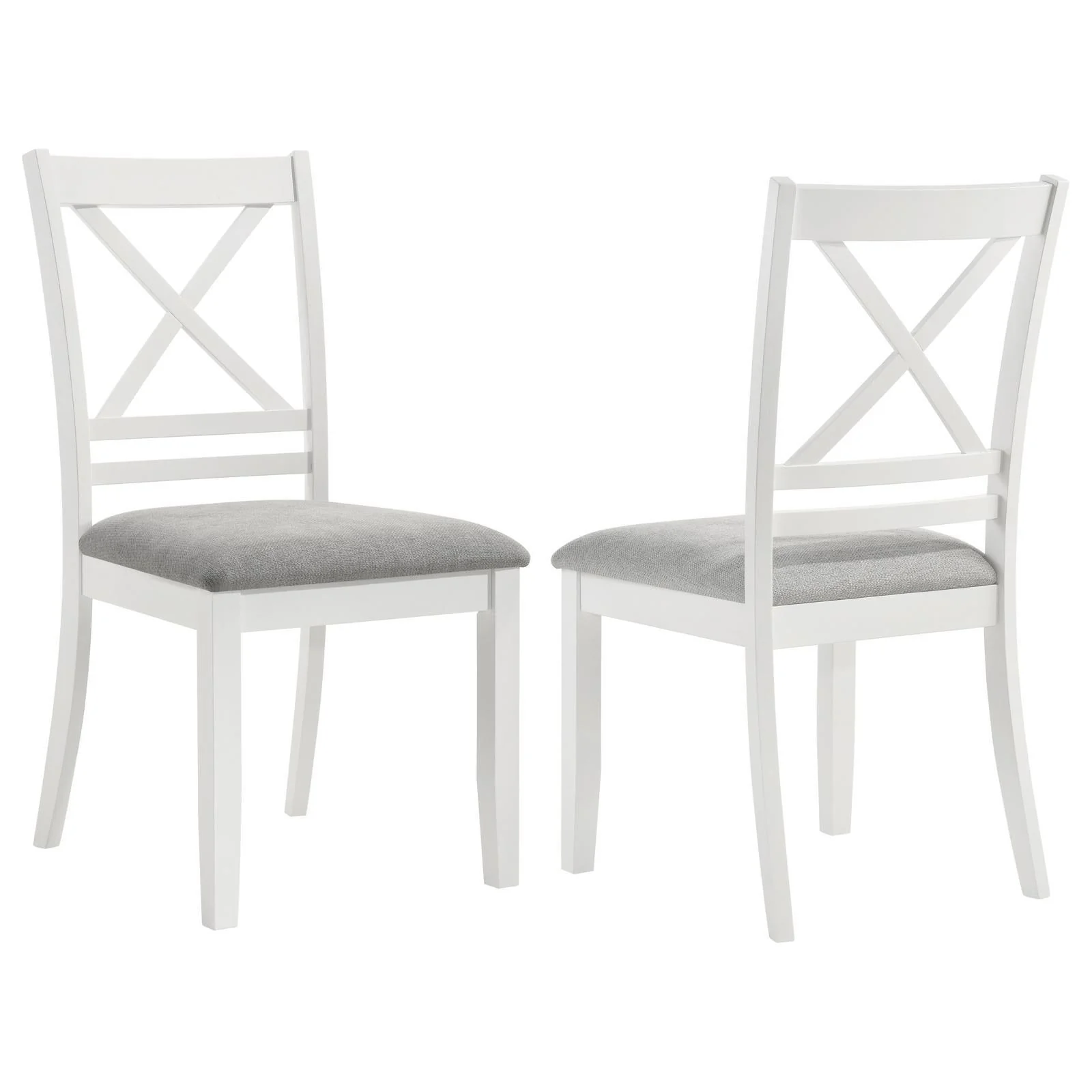 Hollis Cross Back Wood Dining Side Chair White (Set of 2) - Image 1