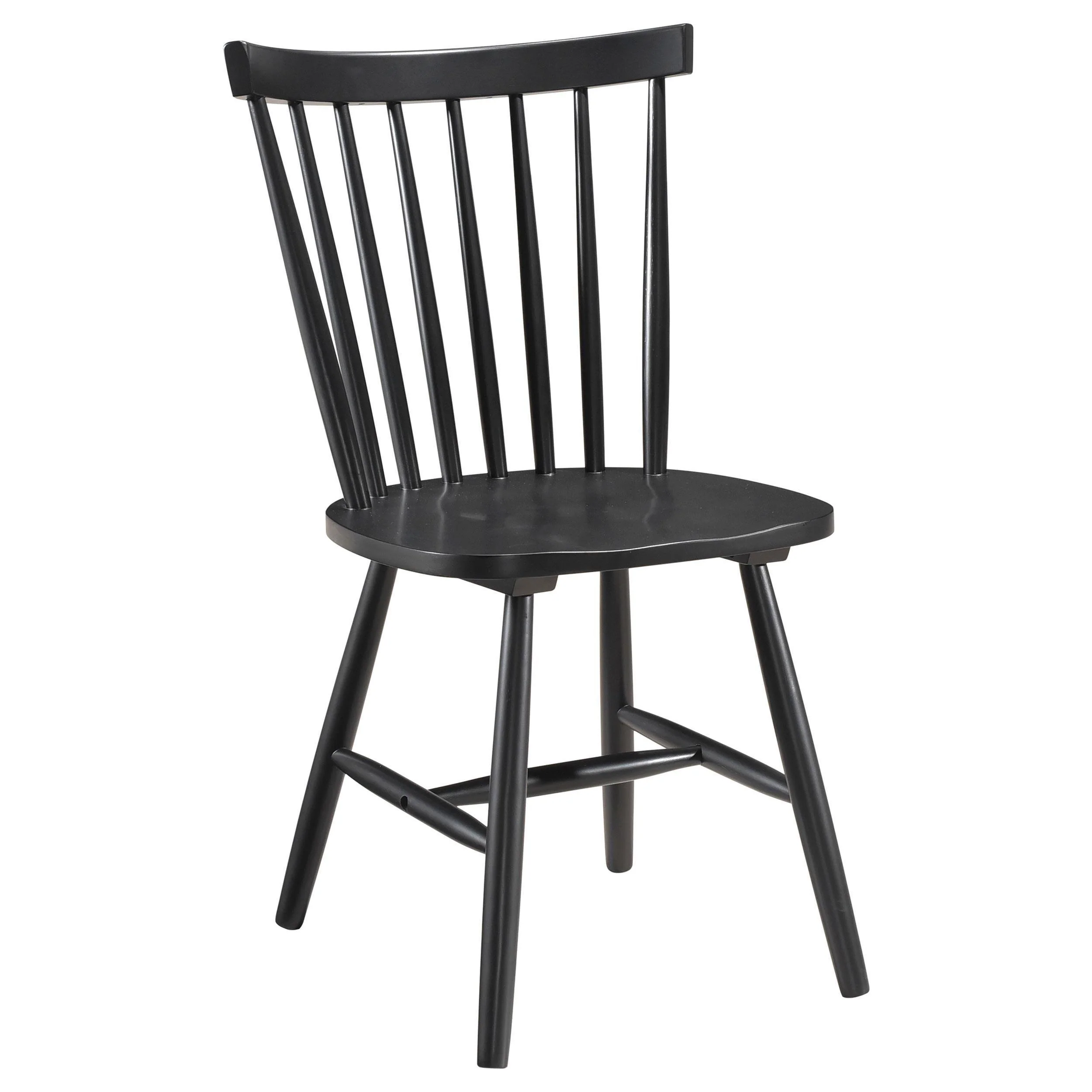 Hollyoak Windsor Wood Dining Side Chair Black (Set of 2) - Image 3