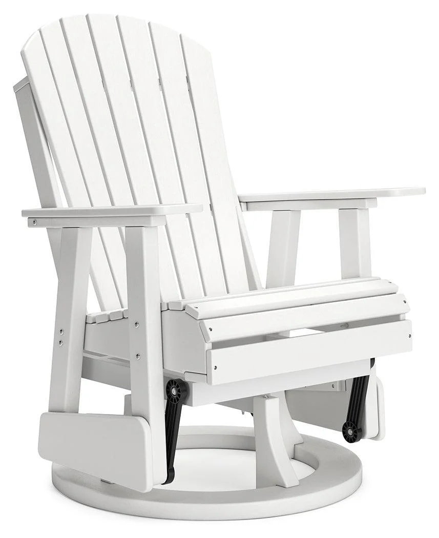 Hyland Wave White Outdoor Swivel Glider Chair - Image 2