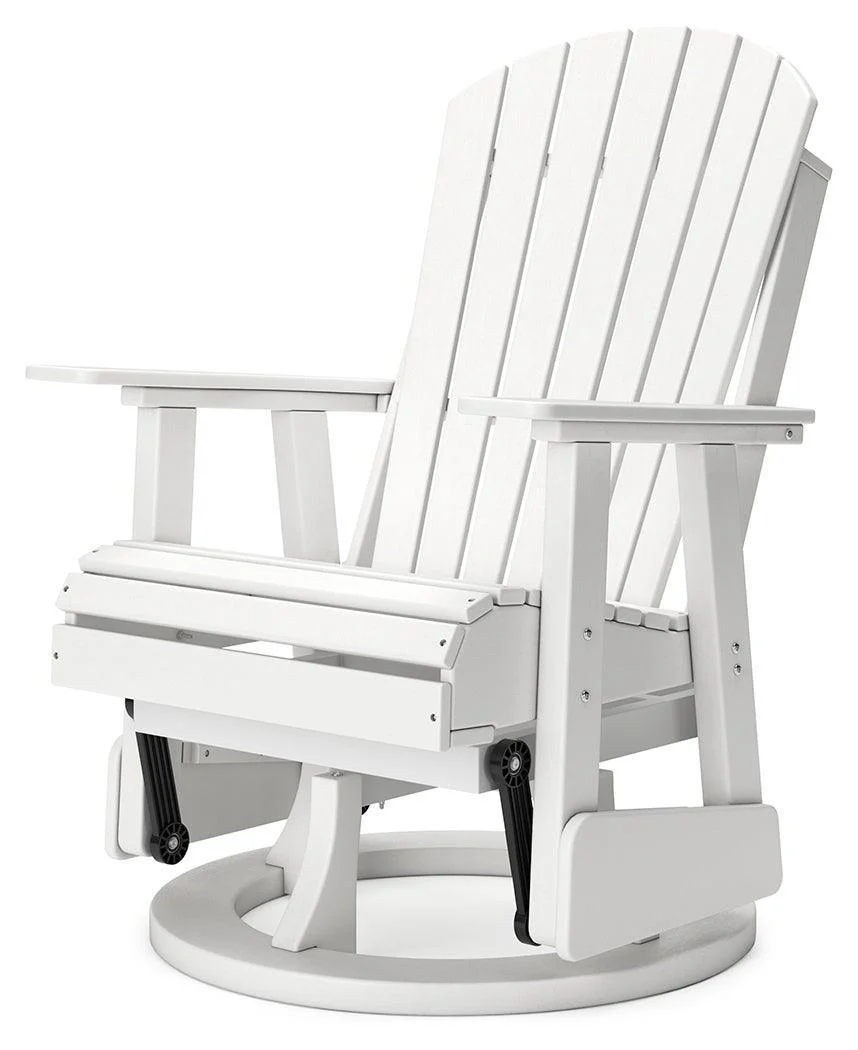 Hyland Wave White Outdoor Swivel Glider Chair - Image 3