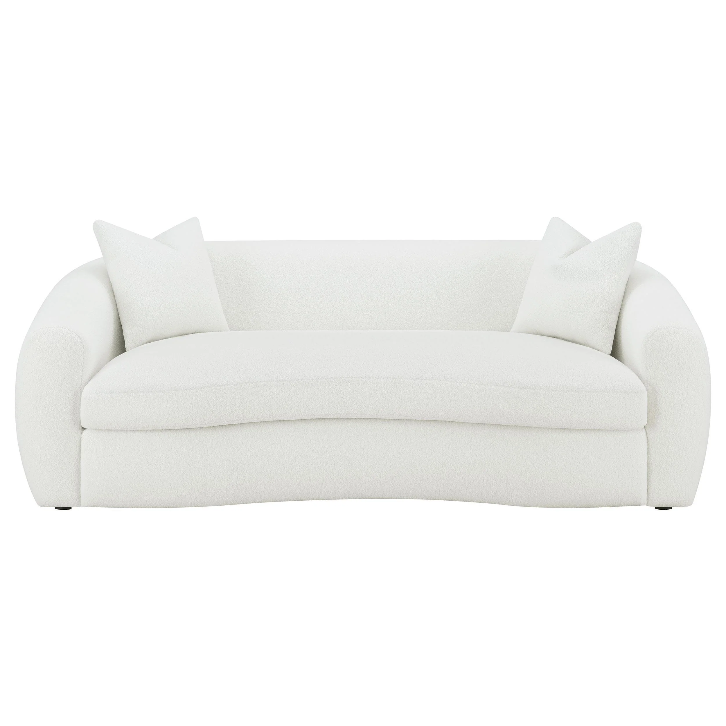 Isabella 3-Piece Faux Sheepskin Upholstered Sofa Set Natural - Image 3