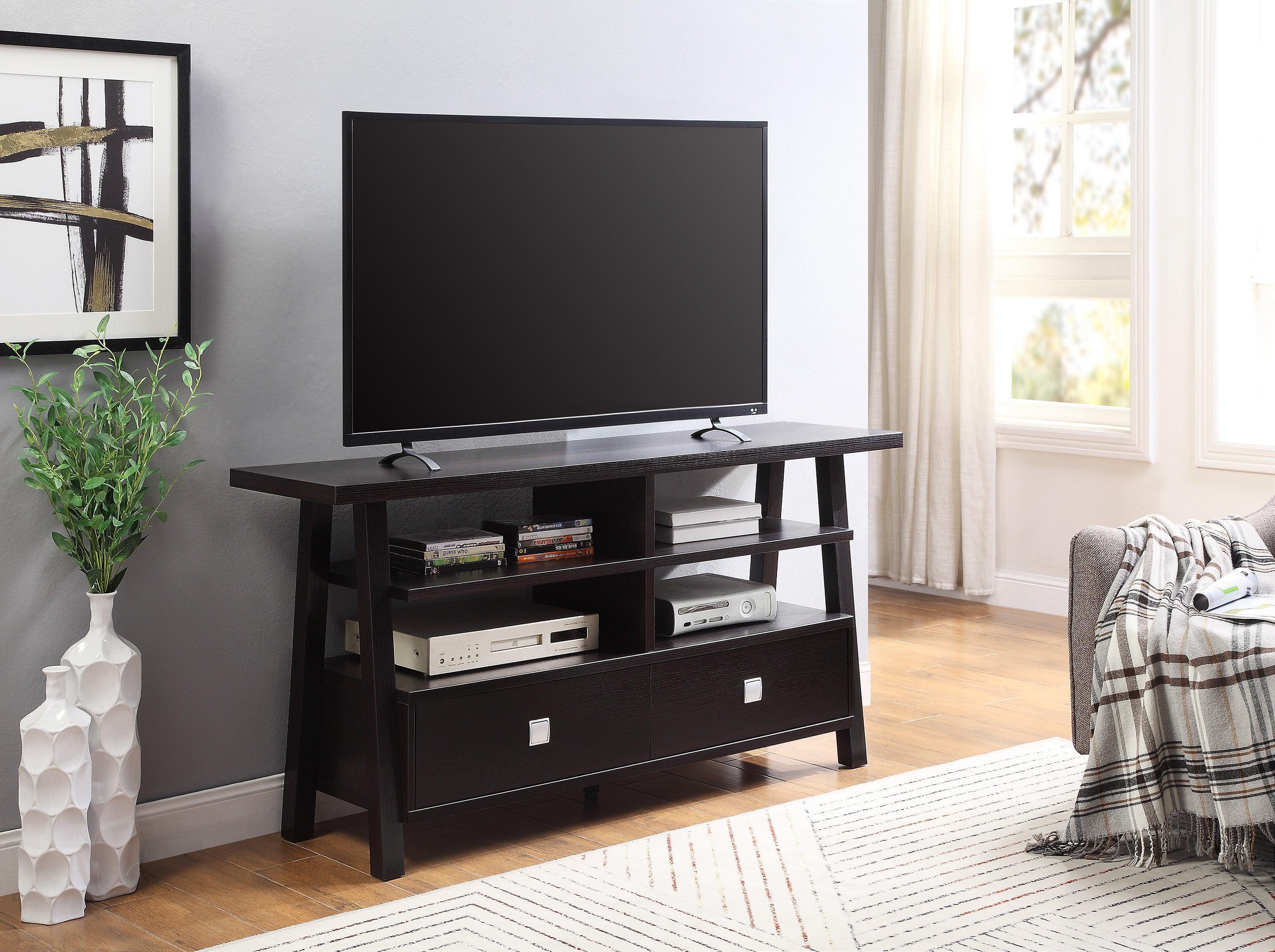 Jarvis Gray TV Stand with Storage Doors - Image 2