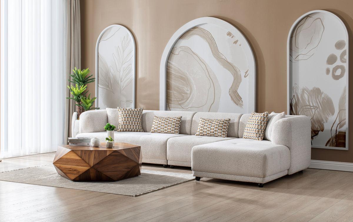 Jenna Ivory 3-Piece RAF Sectional - Image 1