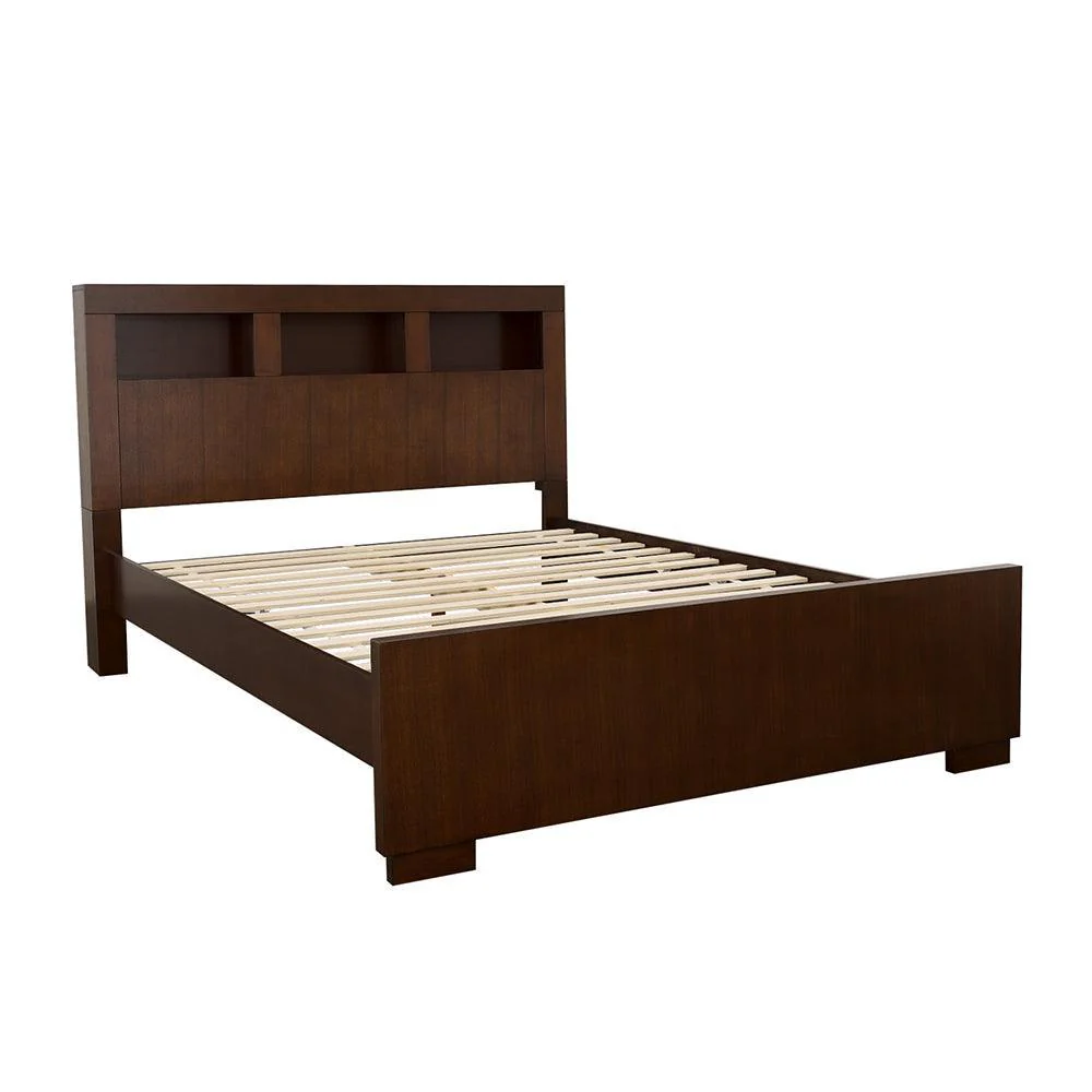 Jessica Cappuccino Storage Headboard Bedroom Set - Image 2
