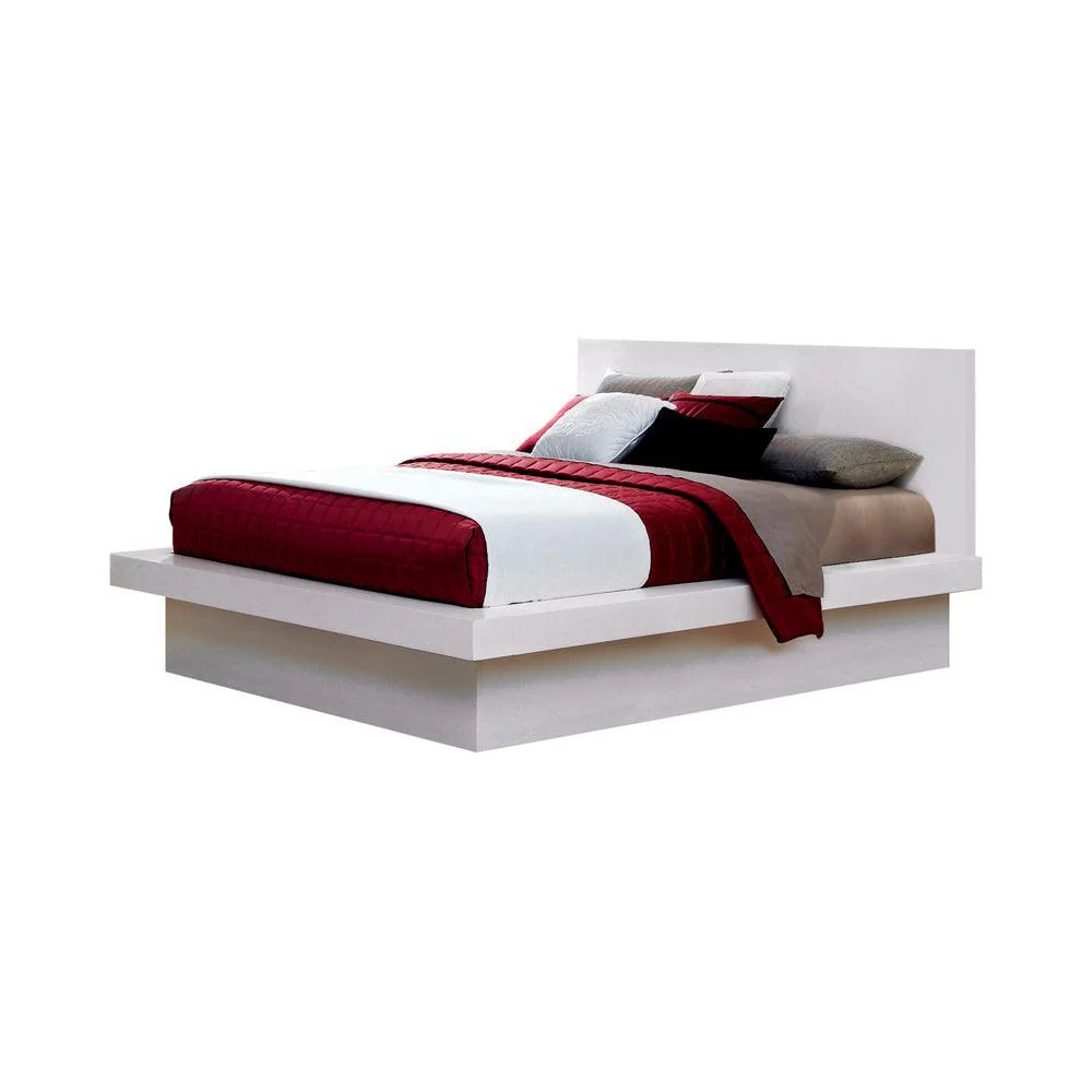 Jessica White Platform With Rail Seating Bedroom Set - Image 2