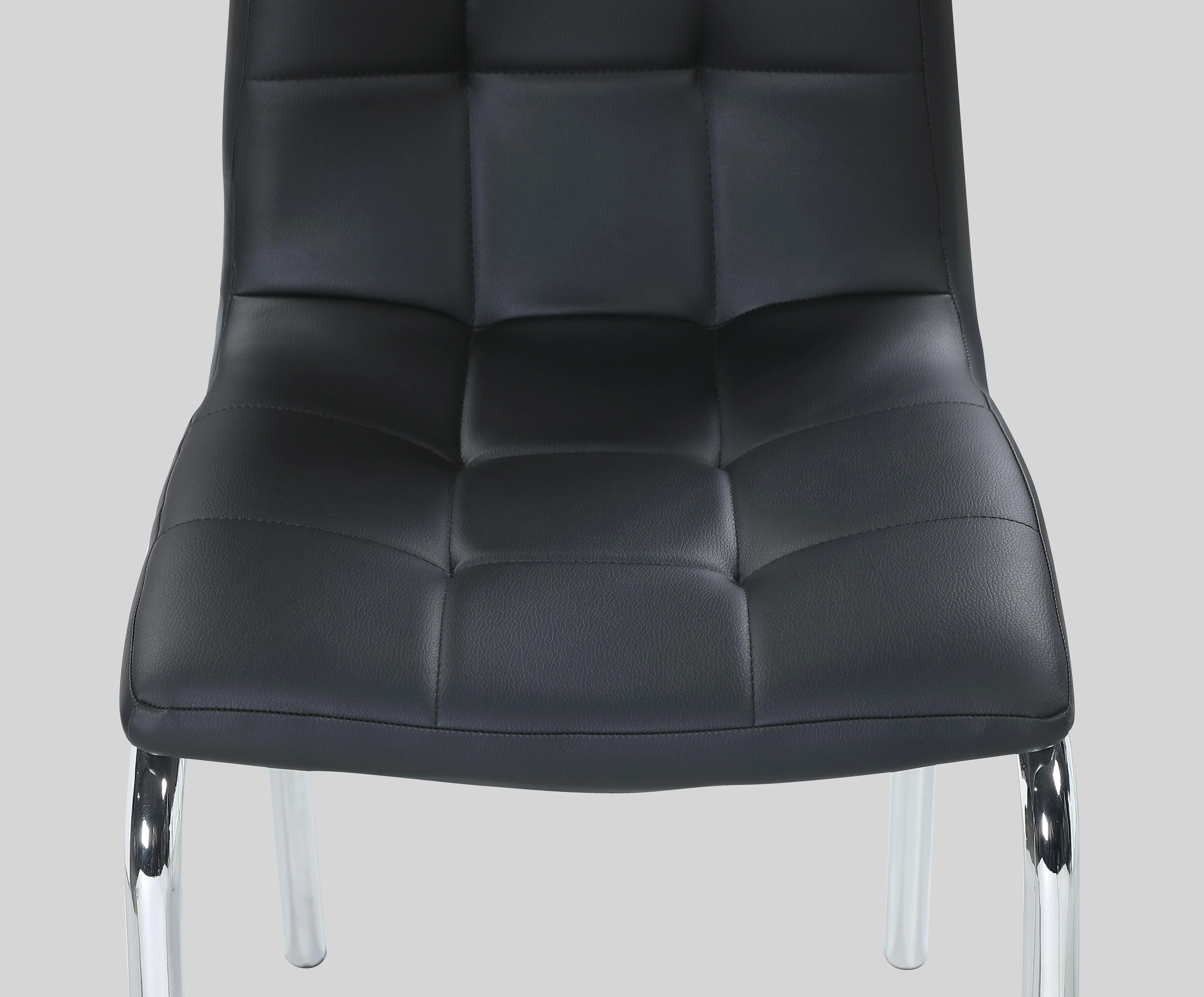 Jetta Black Round Glass Dining Room Set - Image 3