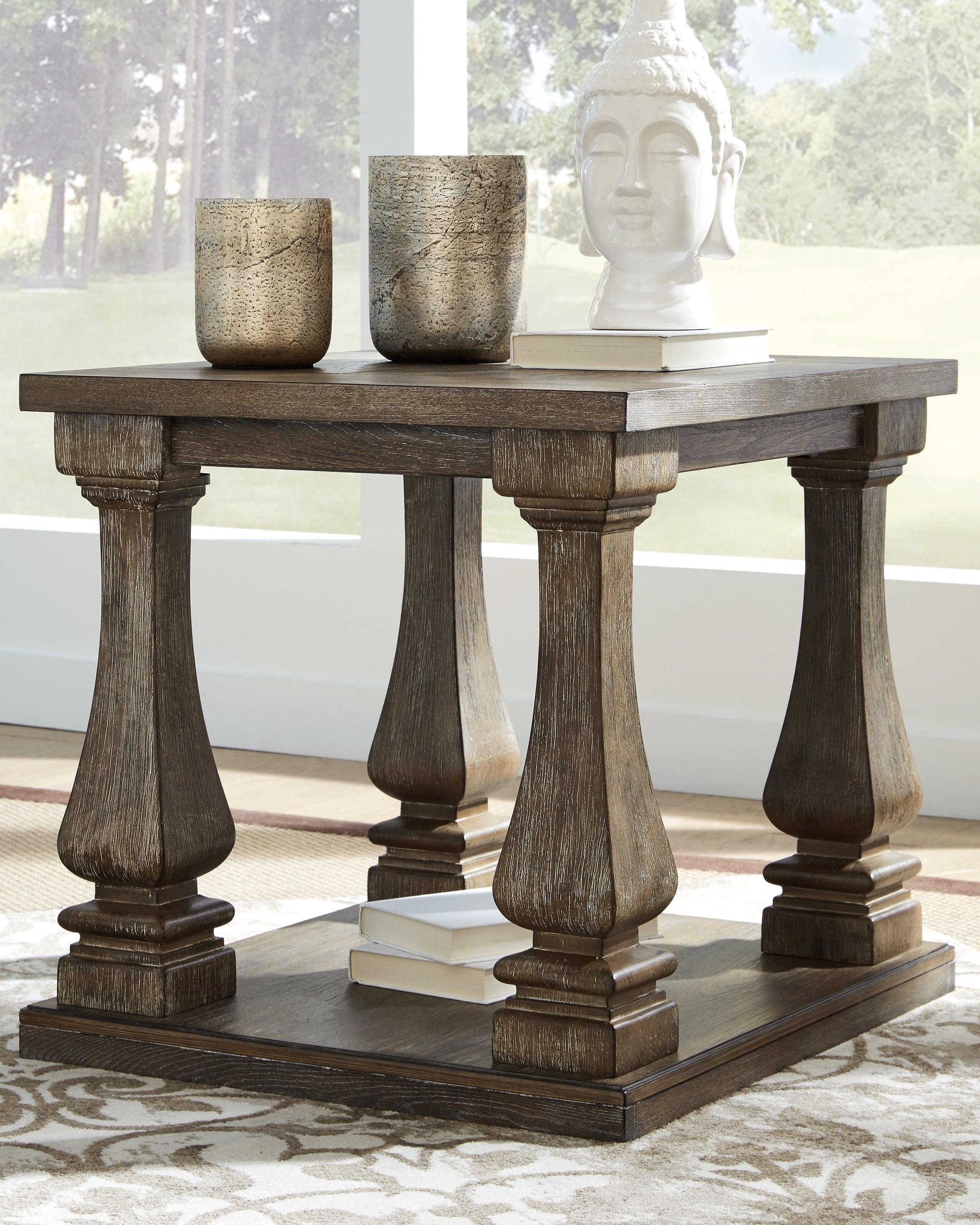 Johnelle Gray Coffee Table With 1 End - Image 2