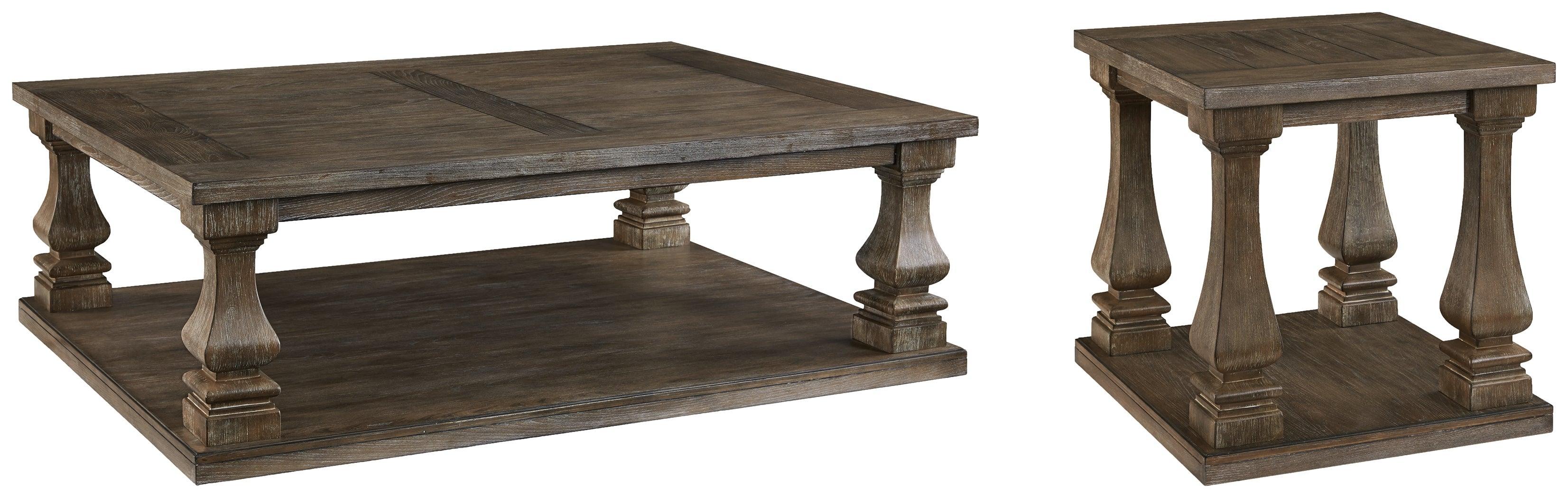Johnelle Gray Coffee Table With 1 End - Image 3
